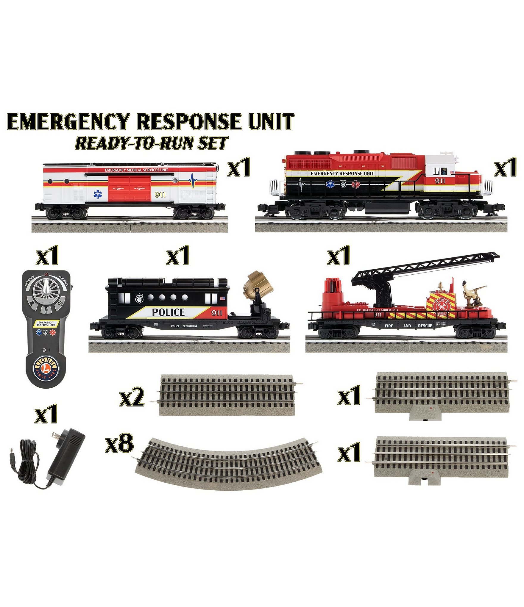 Lionel Emergency Response Lionchief® with Bluetooth 5.0 Train Set