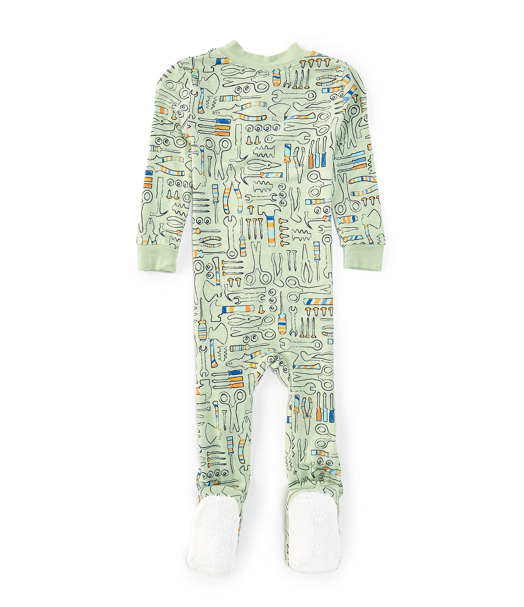 Little Me Baby Boys 12-24 Months Long-Sleeve Tools-Printed Footie Coverall