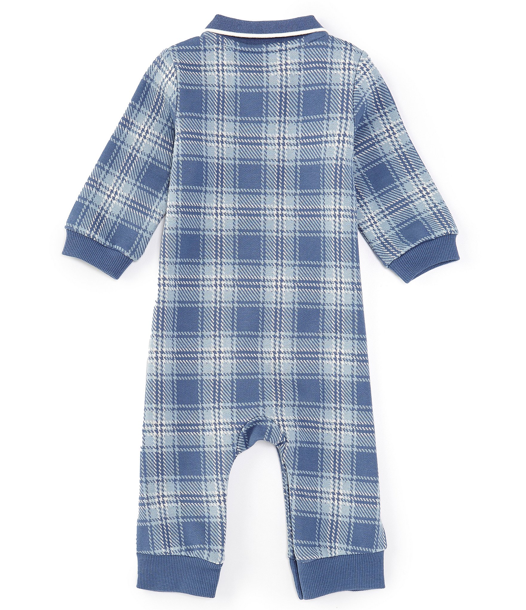 Little Me Baby Boys 3-12 Months Long Sleeve Plaid Coverall