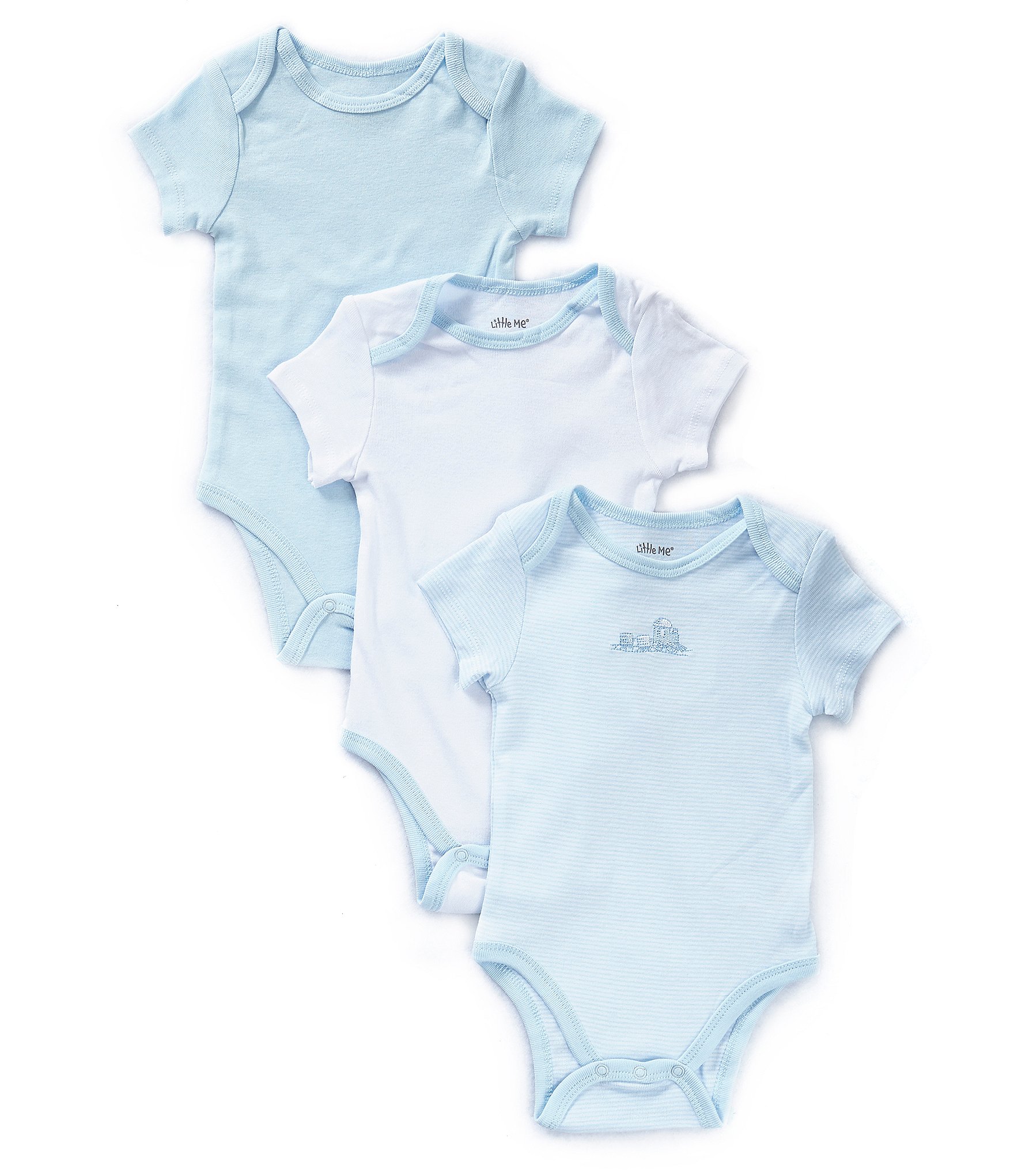 Little Me Baby Boys Newborn-9 Months Train Bodysuit 3-Pack | Dillard's
