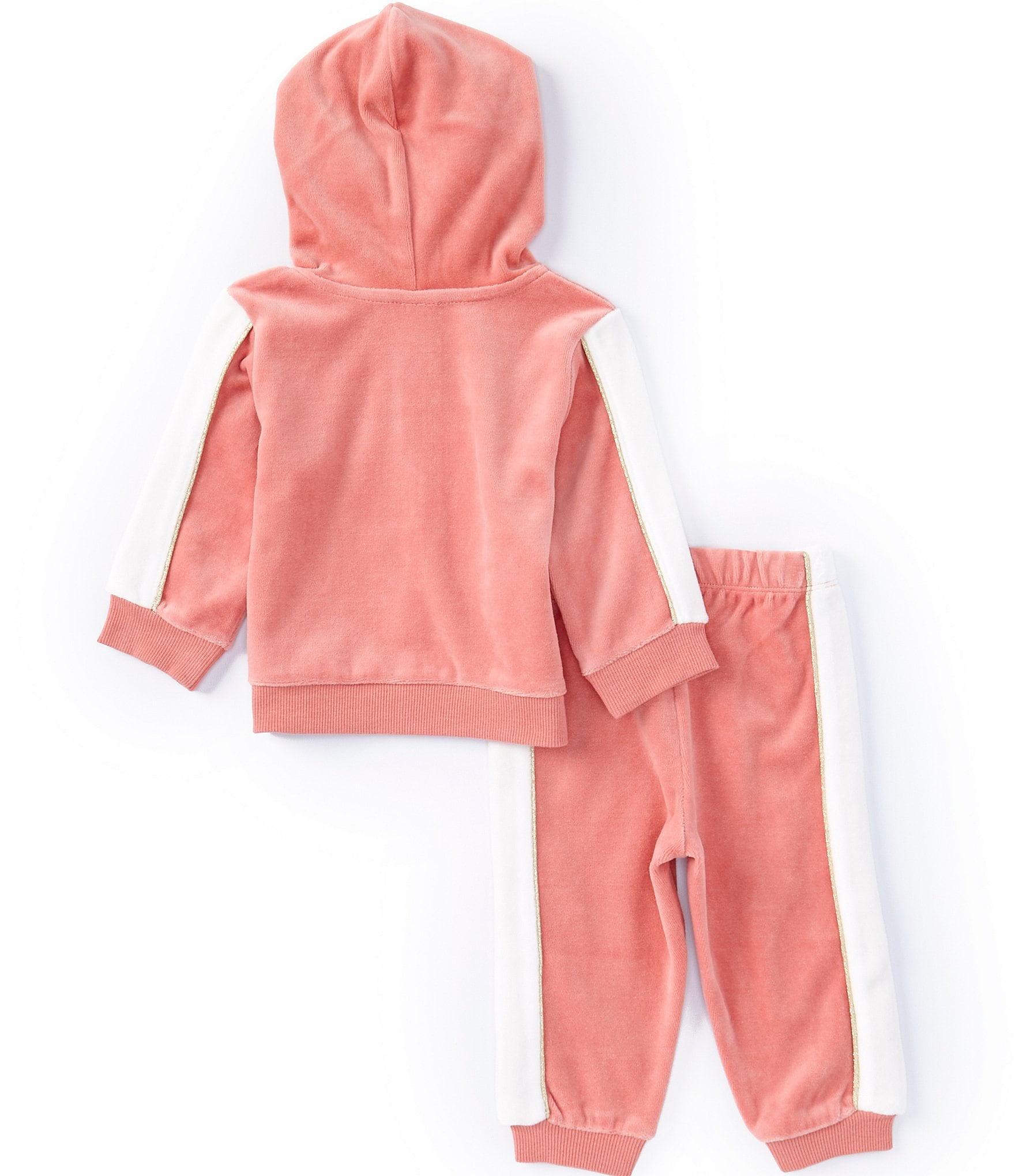 Little Me Baby Girls 12-24 Months Long-Sleeve Fleece Hooded Jacket & Matching Jogger Pant Set