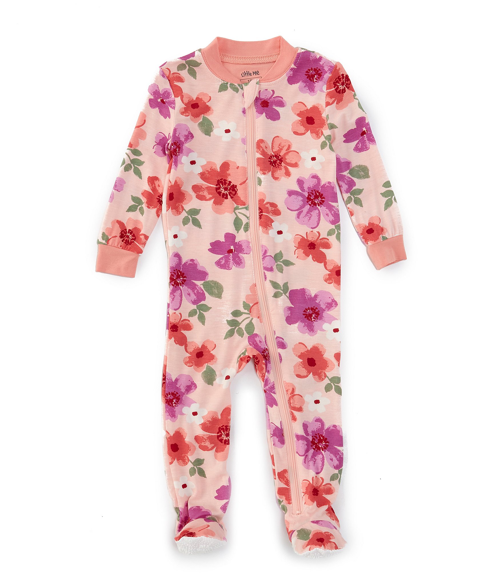 Little Me Baby Girls 12-24 Months Long-Sleeve Floral-Printed Footie Coverall