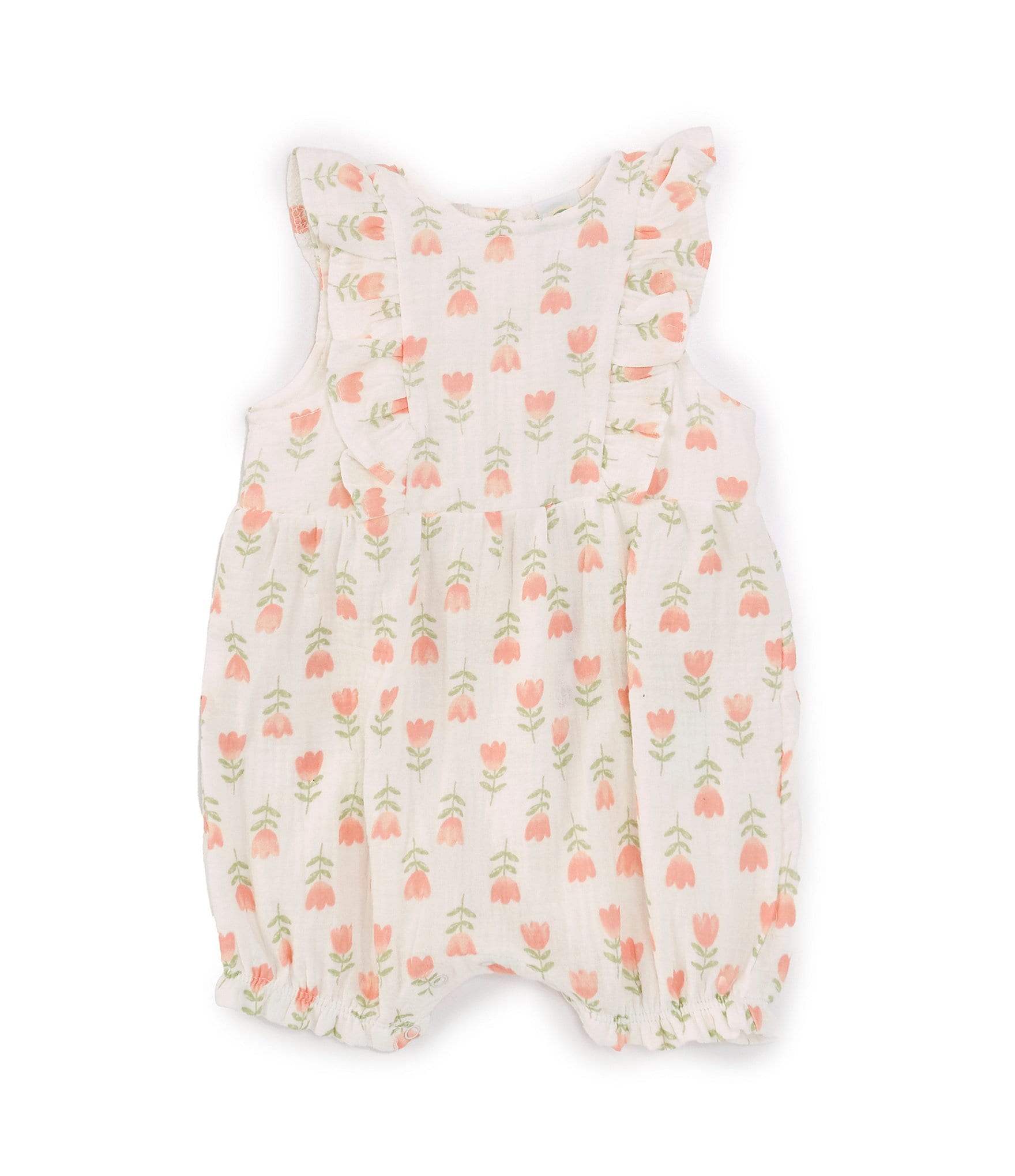 Angel Dear Baby Girls Newborn 12 Months Tulips Print Smocked Bubble Romper The Shops at Willow Bend