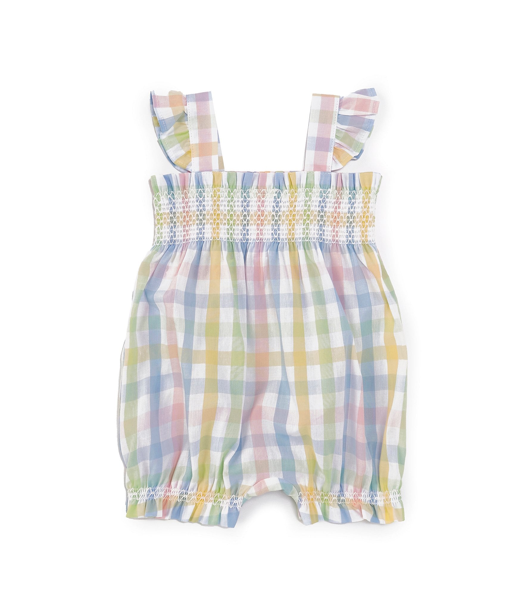 Little Me Baby Girls 3-12 Months Sleeveless Checked Romper