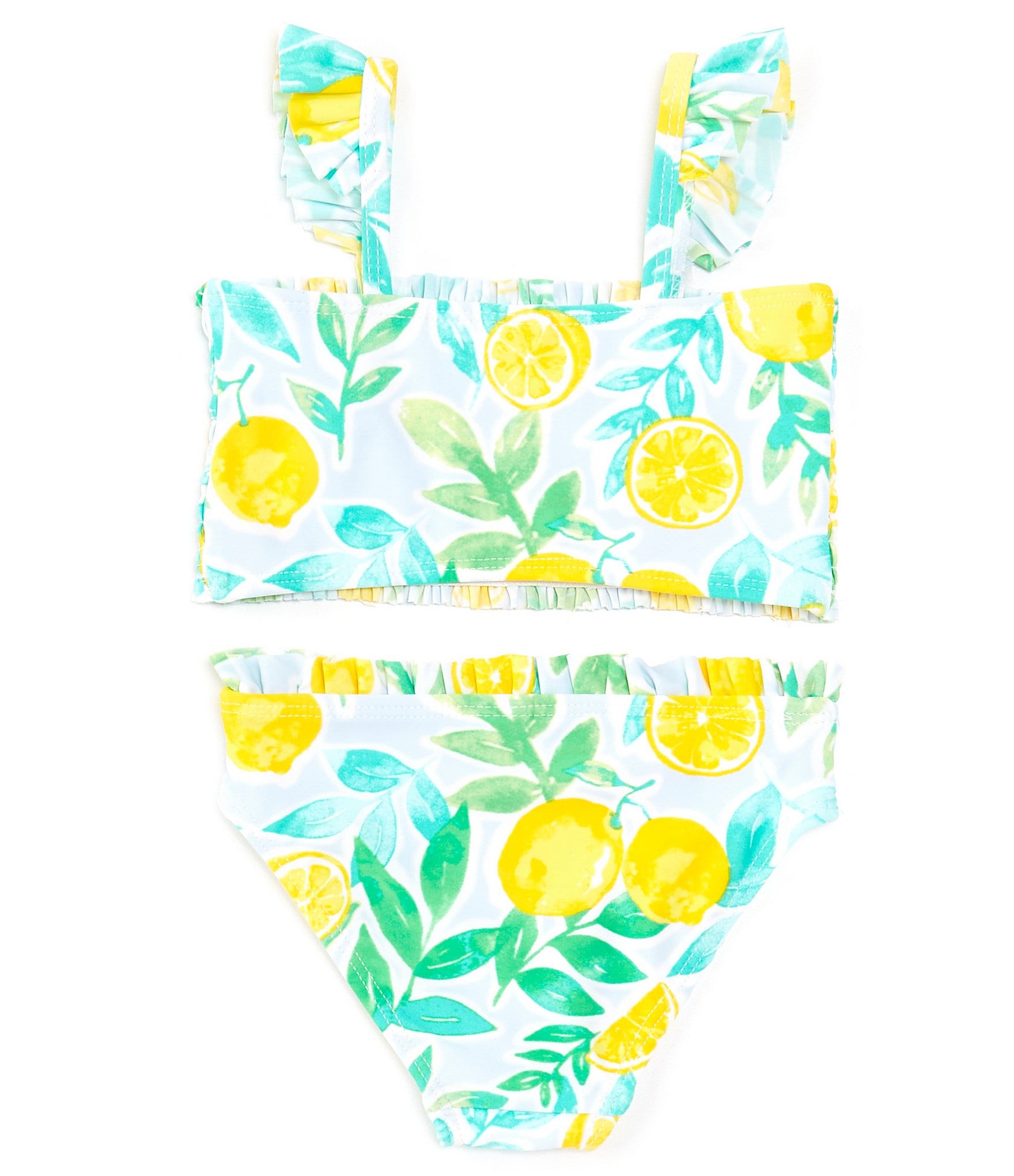 Little Me Baby Girls 6-24 Months Lemon-Printed Ruffled Tankini Top & Matching Hipster Bottom Two-Piece Swimsuit