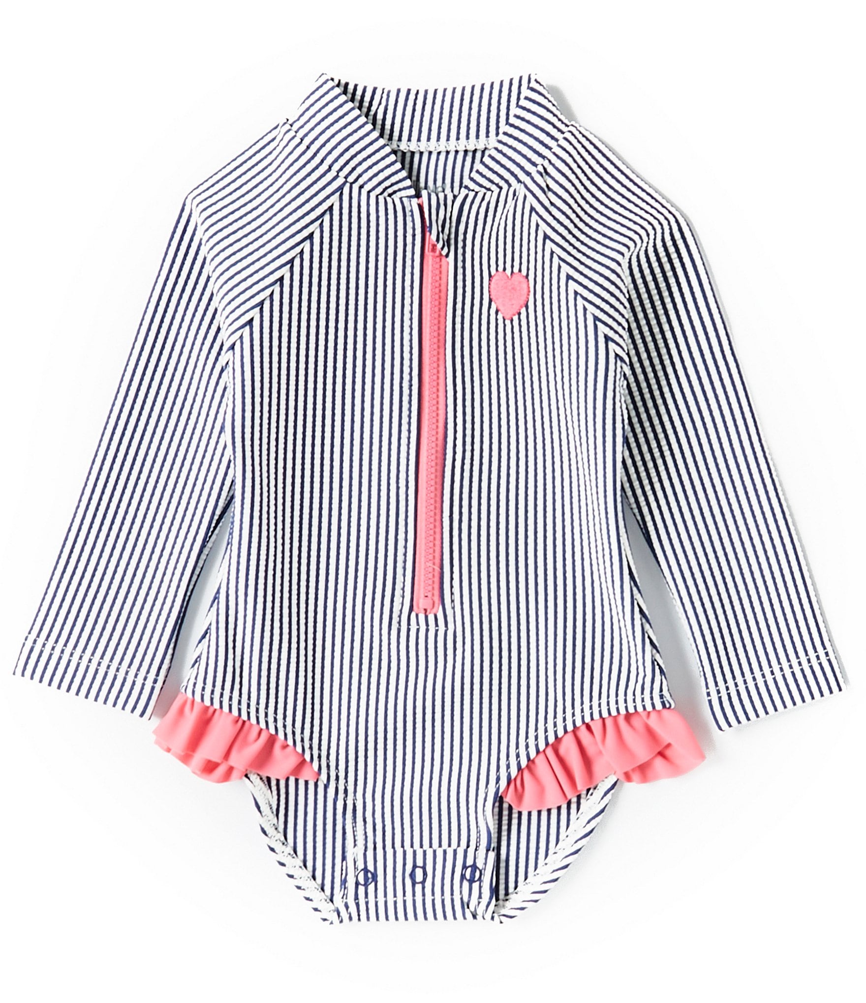 Little Me Baby Girls 6 24 Months Striped One Piece Rashguard Swimsuit Dillard s