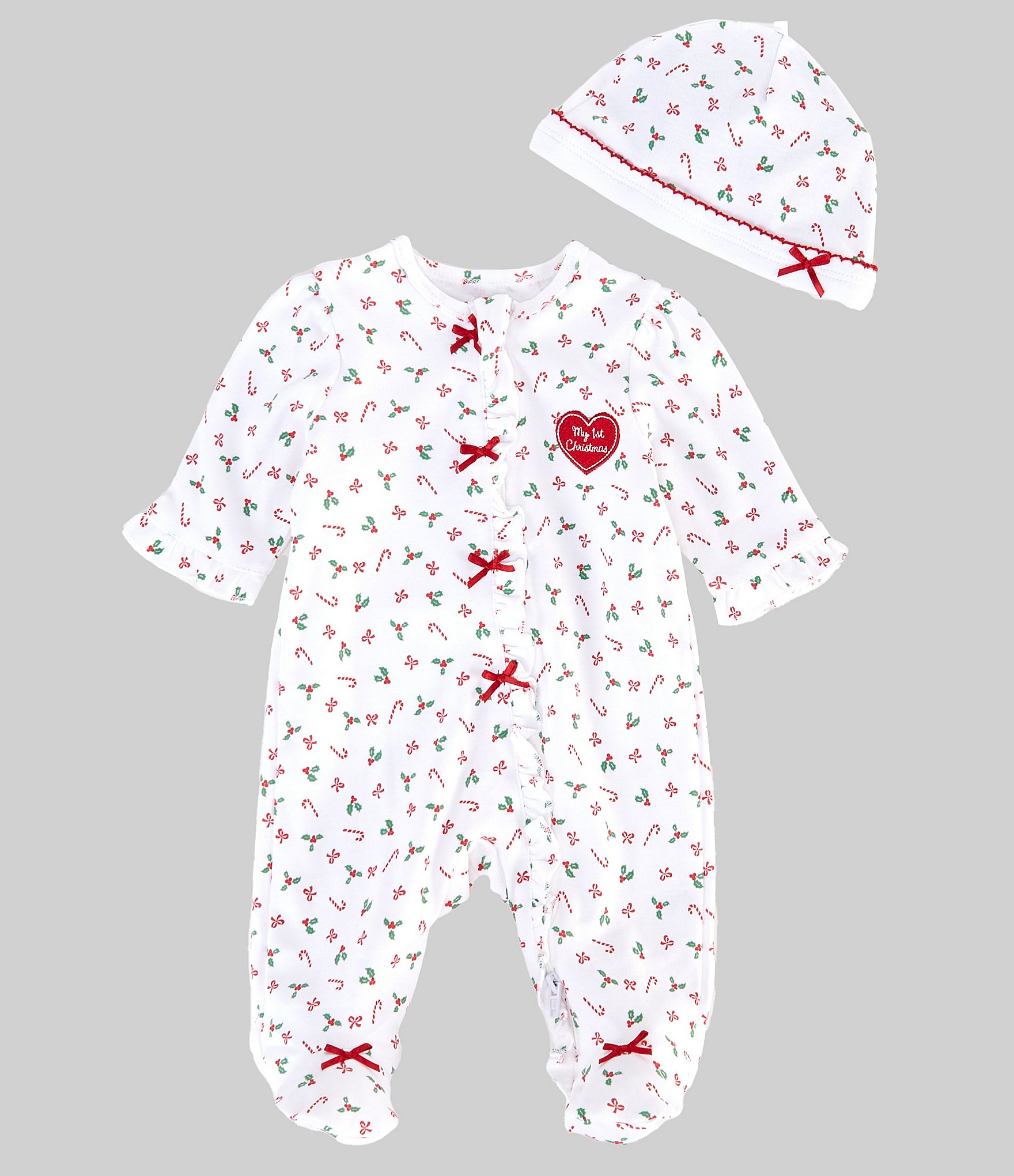 Newborn footie and hat hot sale set