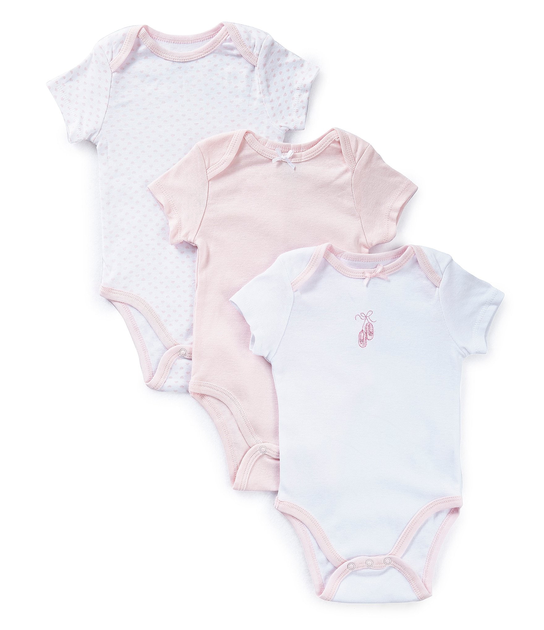 Little Me Baby Girls Newborn-9 Months Prima Ballerina Bodysuits 3-Pack ...