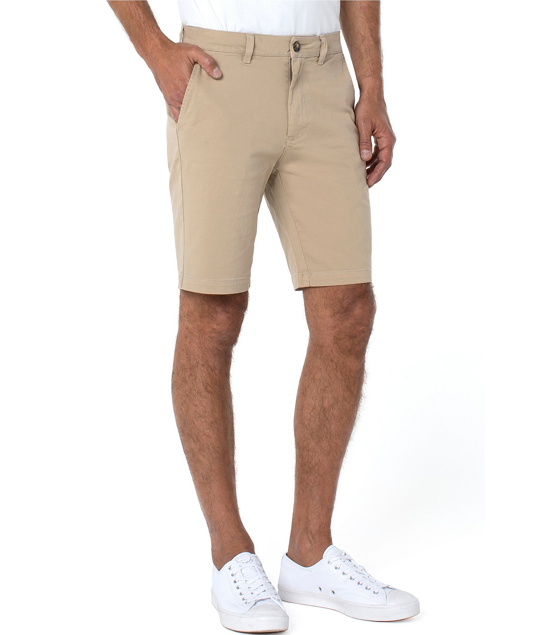 Liverpool Los Angeles Modern-Fit 9.5#double; Inseam Twill Shorts