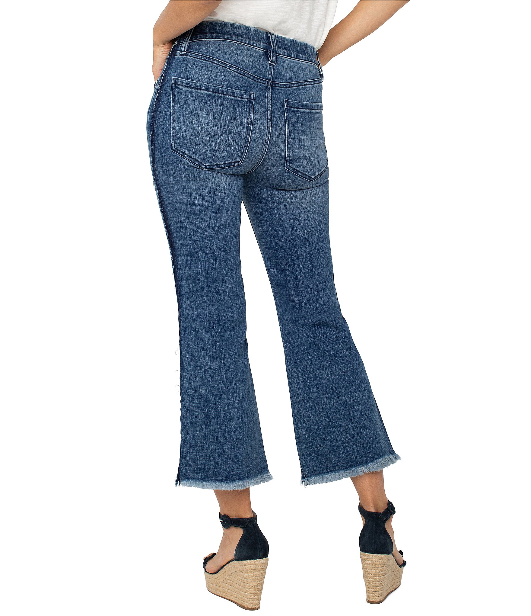 Liverpool Los Angeles Petite Size Gia Glider Flare Cropped Jeans