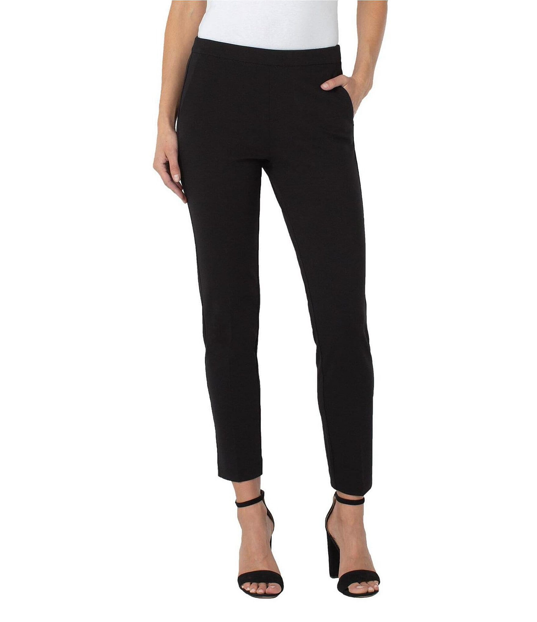 Liverpool Los Angeles Petite Size Kayla Mid Rise Pull-On Trouser Pants