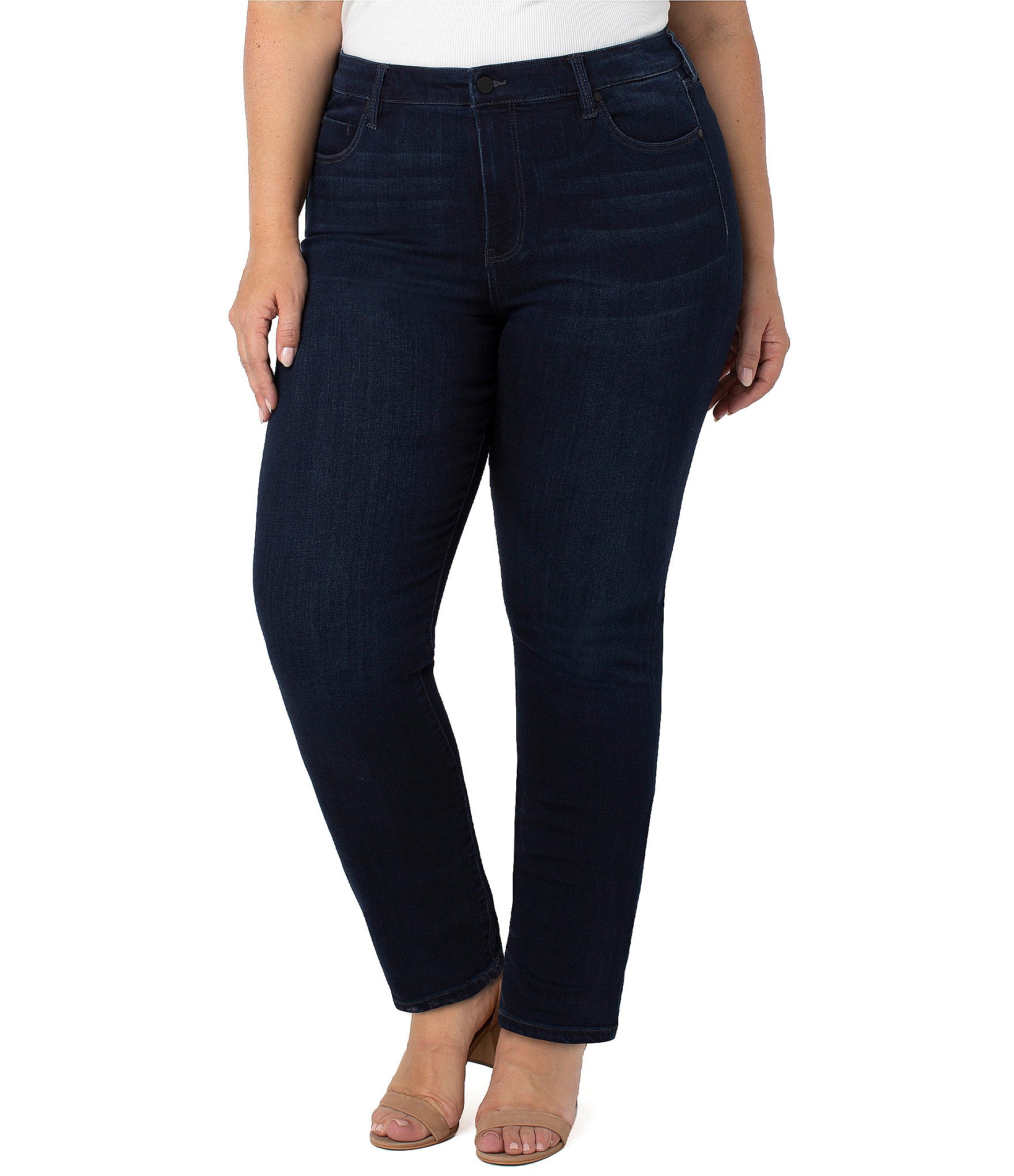 Liverpool Los Angeles Plus Size Kennedy Straight Leg Jeans | Dillard's