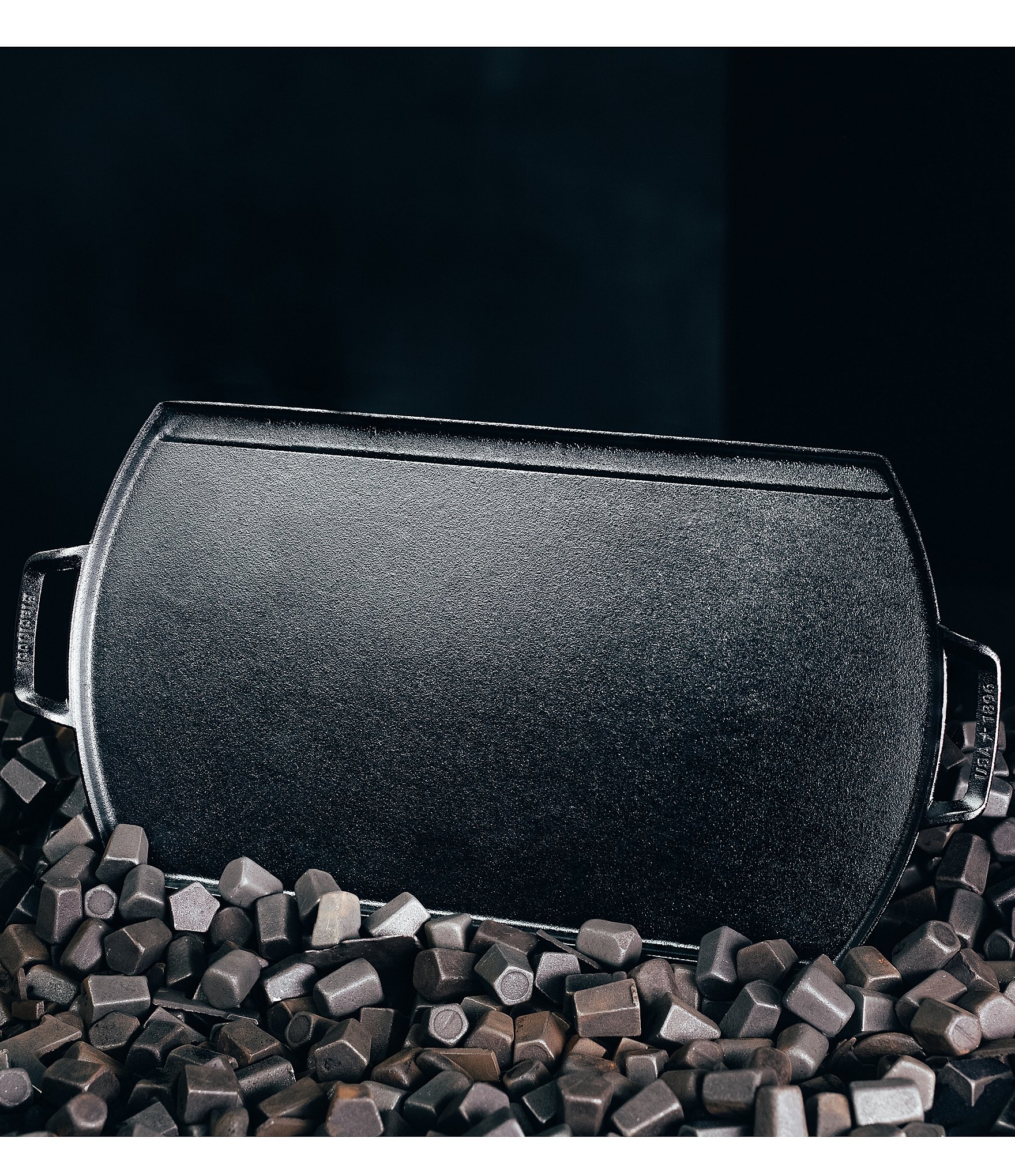 Lodge Cast Iron Blacklock Lightweight Double Burner Griddle