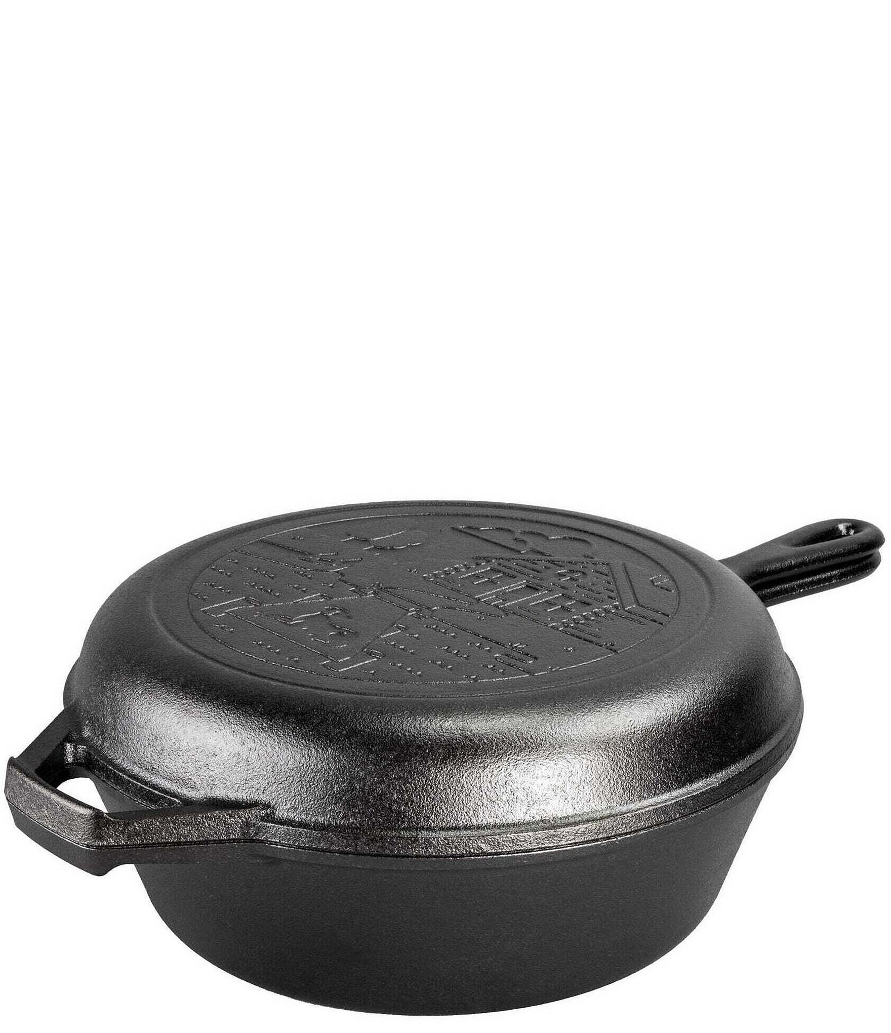 Lodge Wanderlust Cast Iron Cabin Combo Cooker, 3.2 Qt.