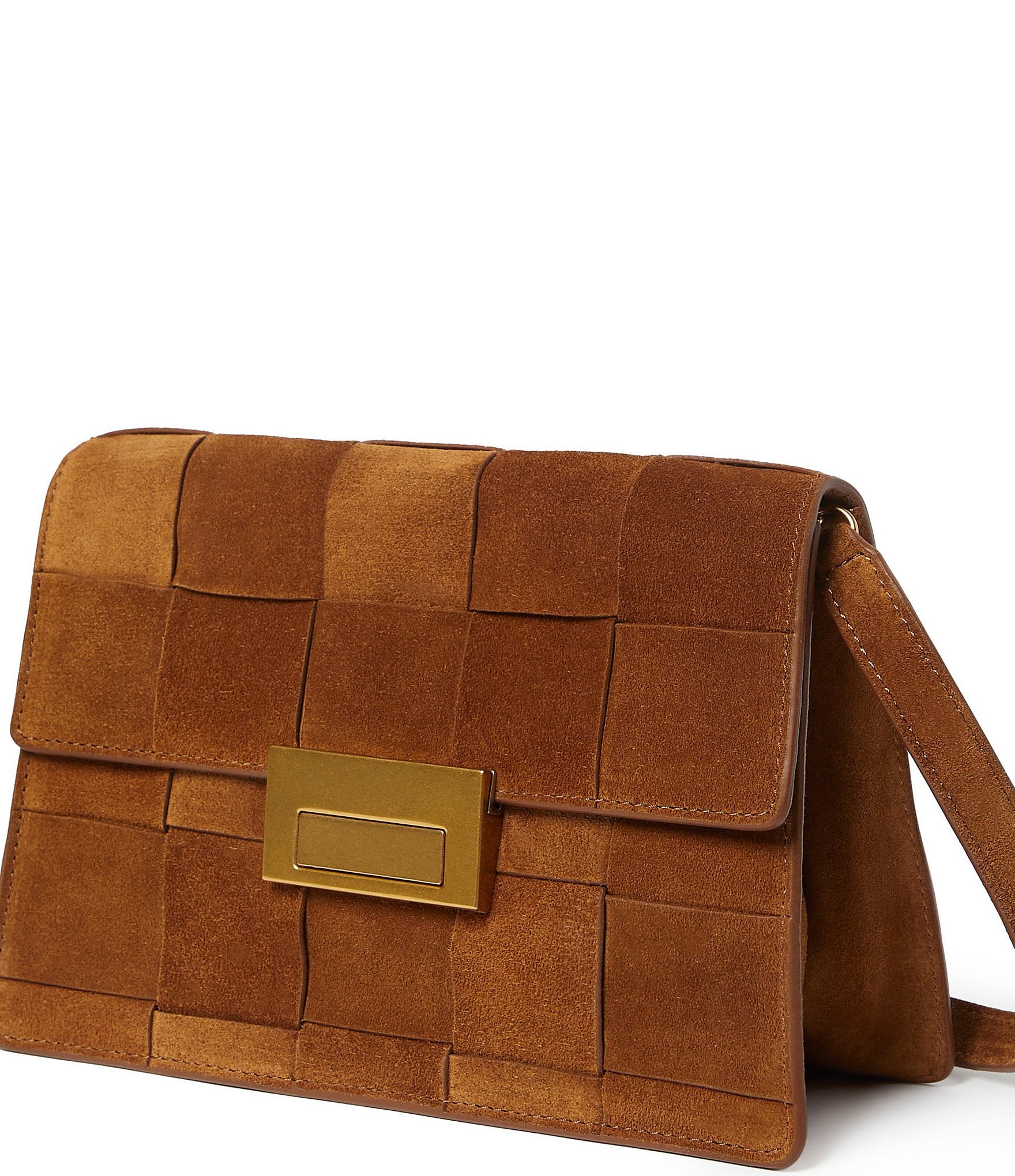 Loeffler Randall Delphine Suede Woven Crossbody Bag