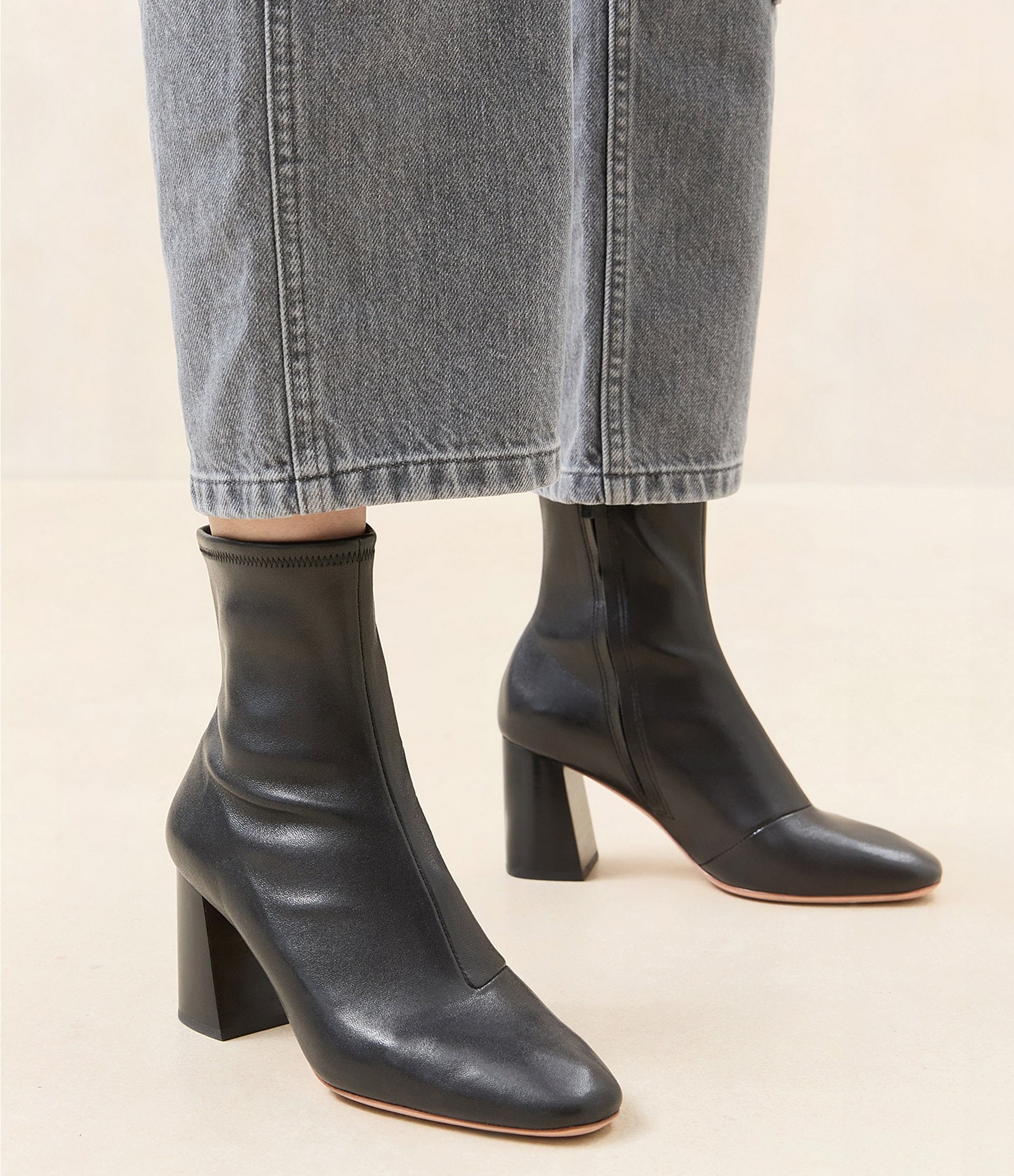 Loeffler Randall Elise Leather Stretch Booties