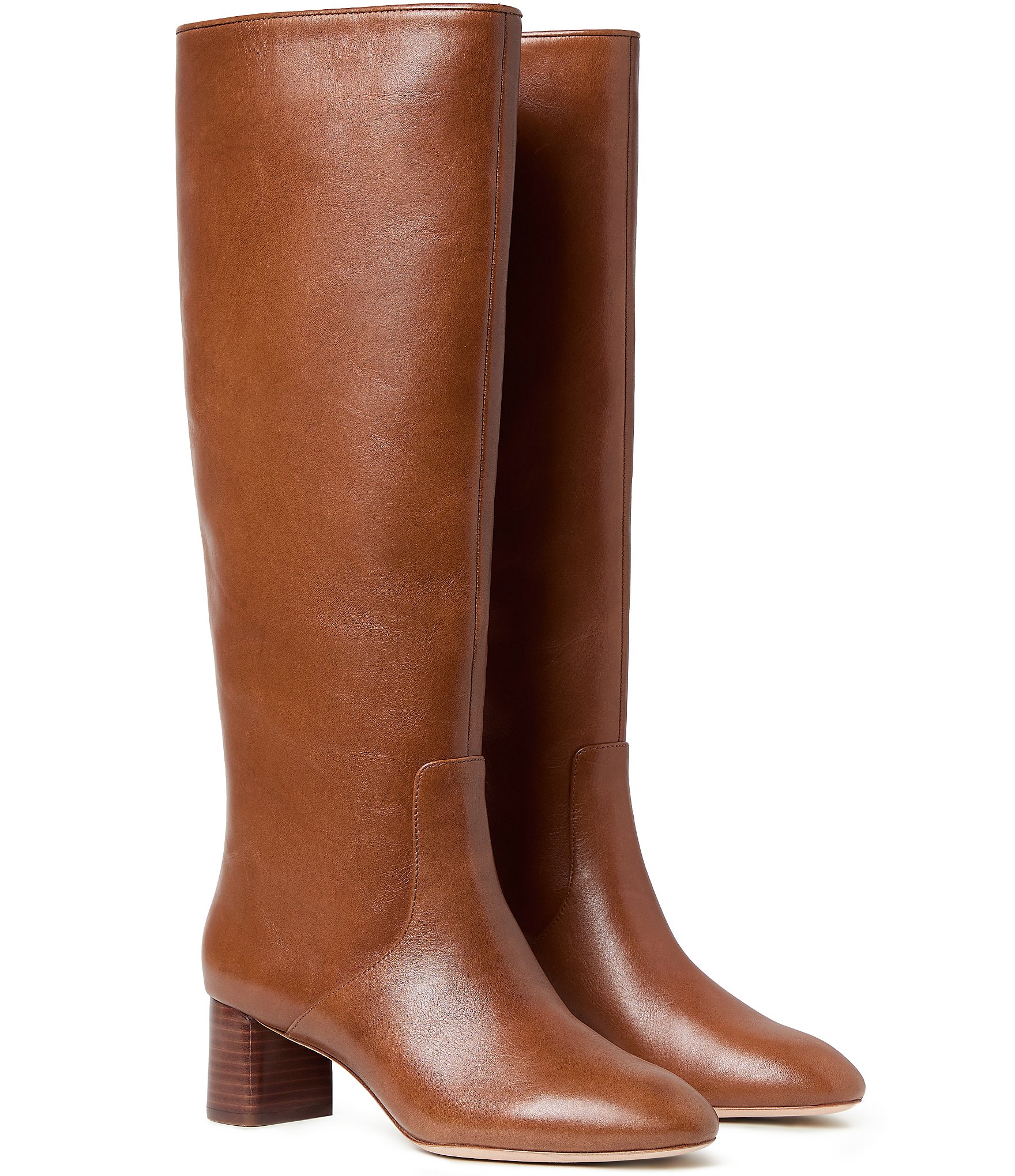 Loeffler Randall Gia Leather Tall Block Heel Boots