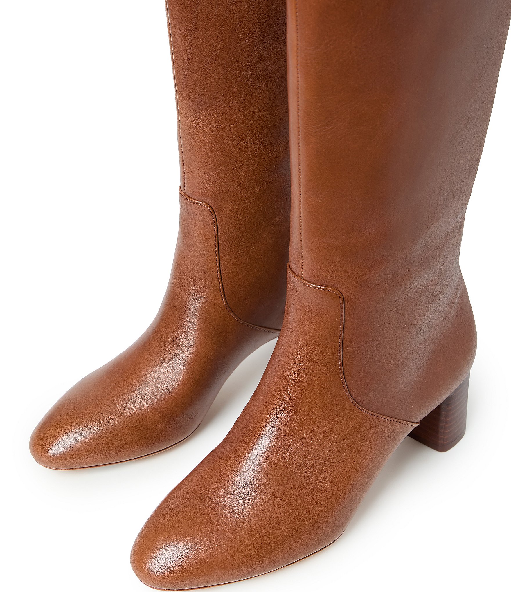 Loeffler Randall Gia Leather Tall Block Heel Boots