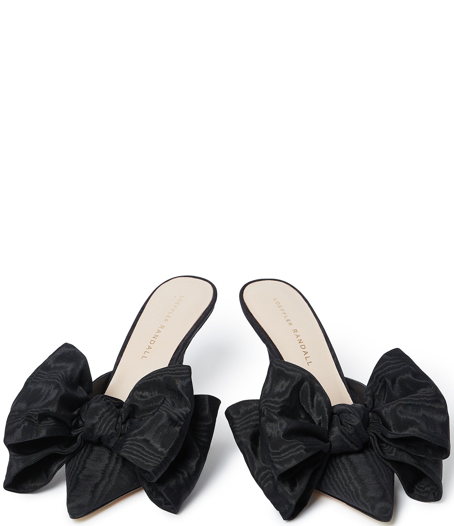 Loeffler Randall Margot Moire Viscose Bow Stiletto Mules
