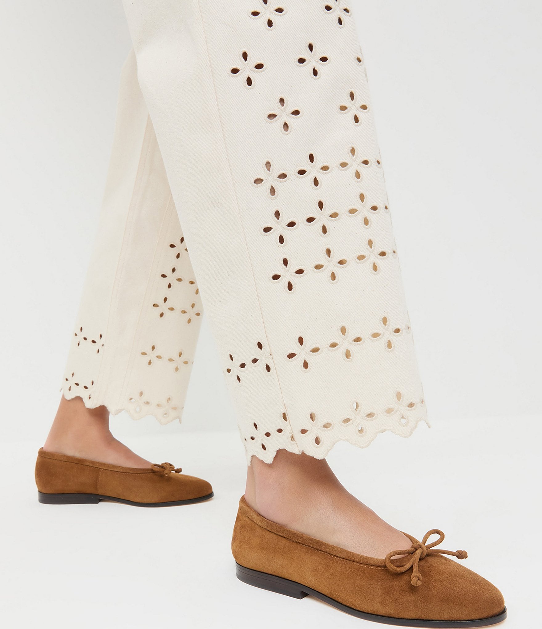 Loeffler Randall Noelle Suede Bow Ballet Flats