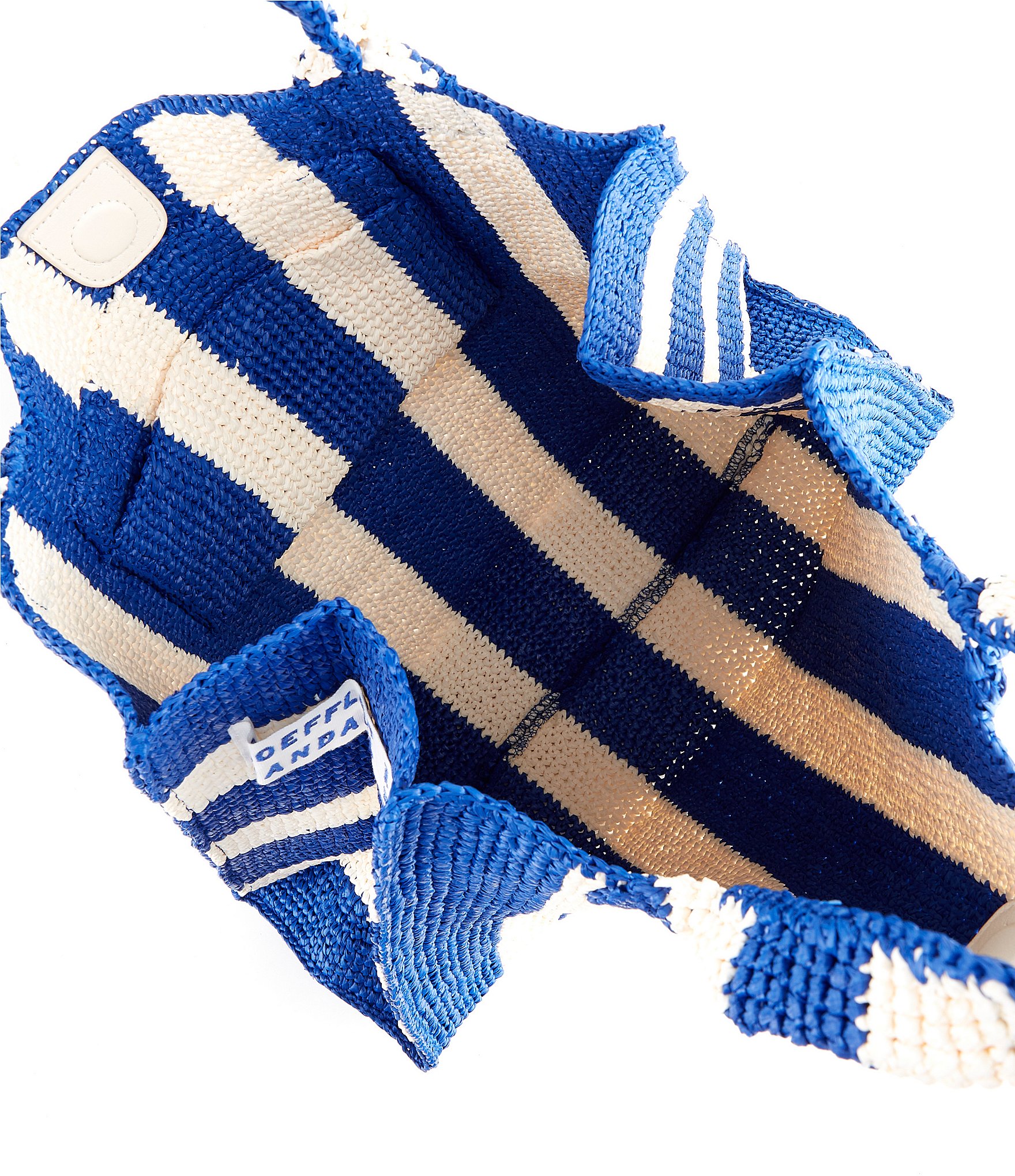 Loeffler Randall Striped Raffia Tote Bag