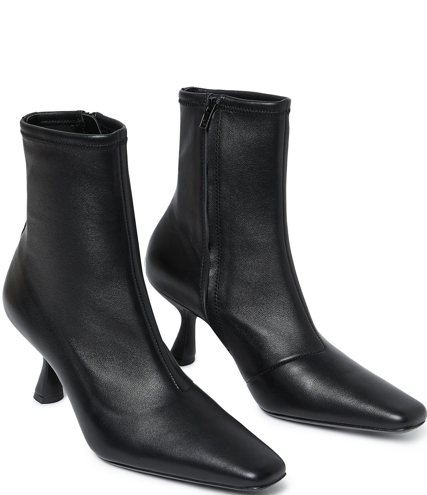Loeffler Randall Thandy Leather Square Toe Booties