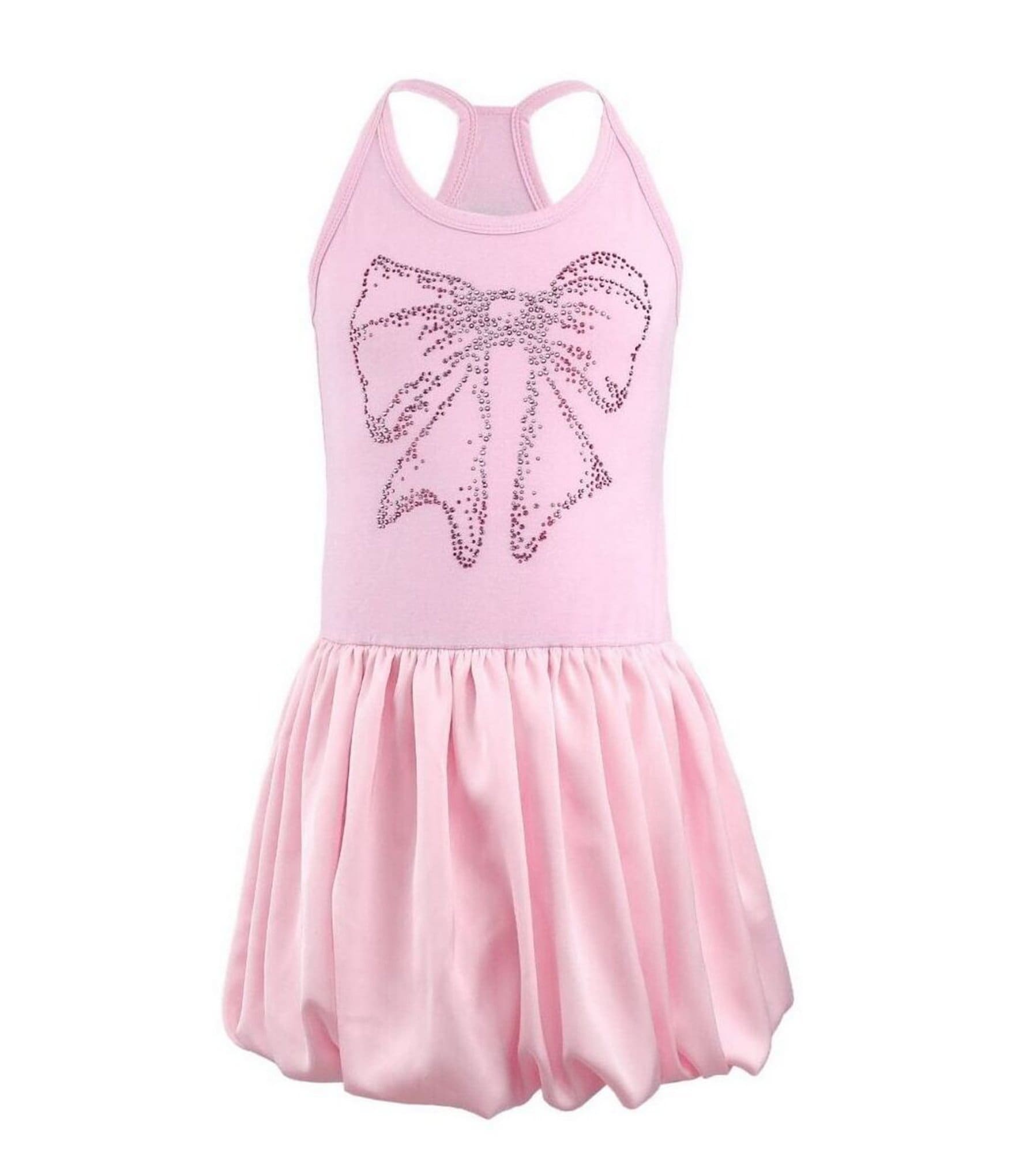 Lola + The Boys Little/Big Girls Crystal Bow Bubble Dress