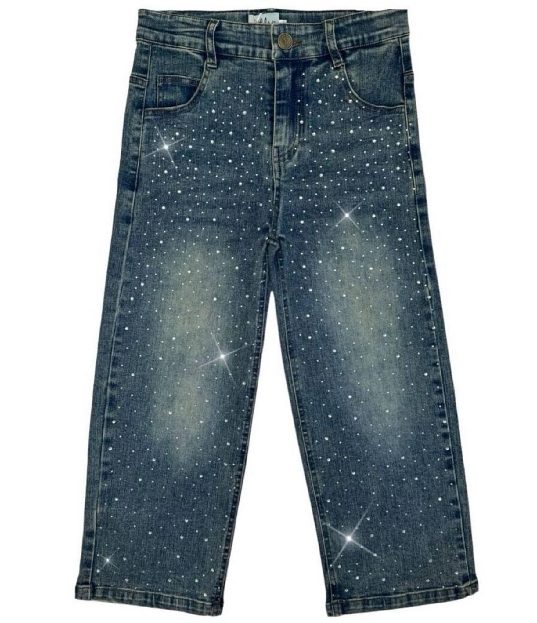 Lola + The Boys Little/Big Girls Crystal Sparkle Jeans