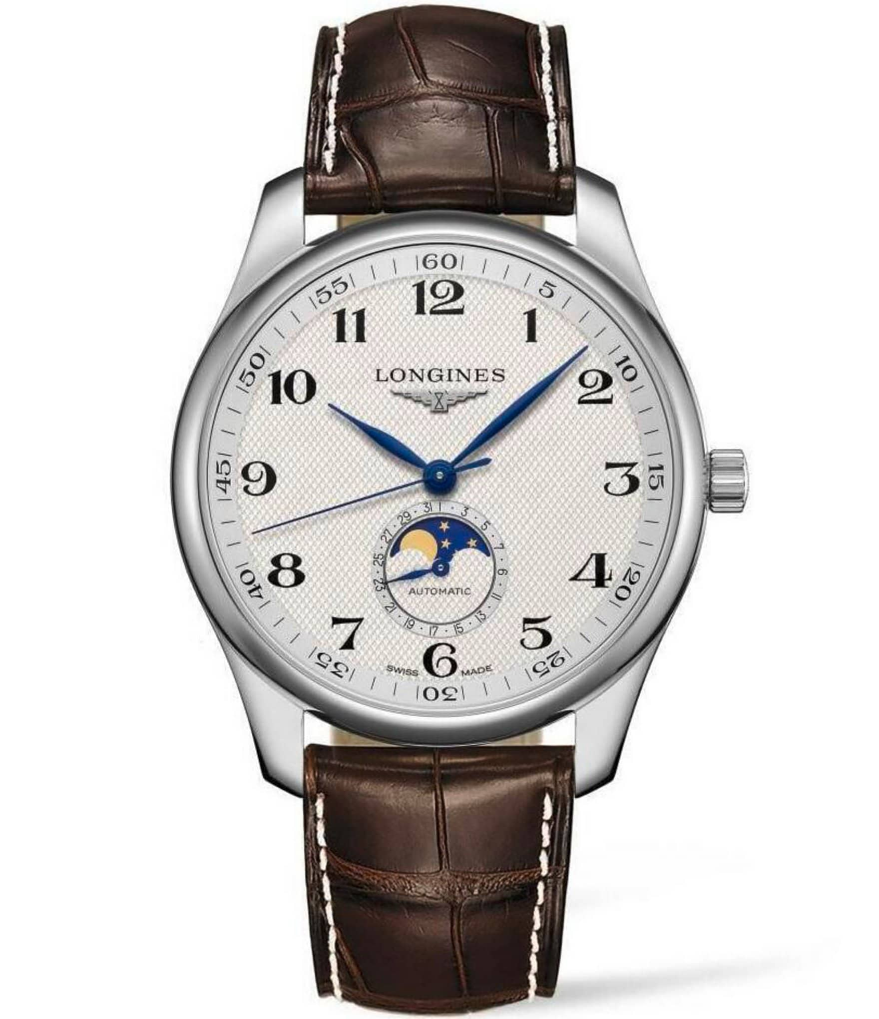 Longines Men s Master Collection Automatic Brown Leather Strap