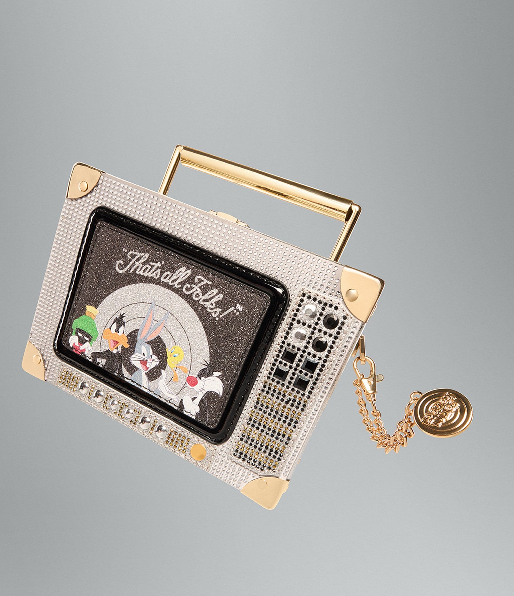 Looney Tunes x ALDO Rhinestone Beat Box Crossbody Clutch Bag