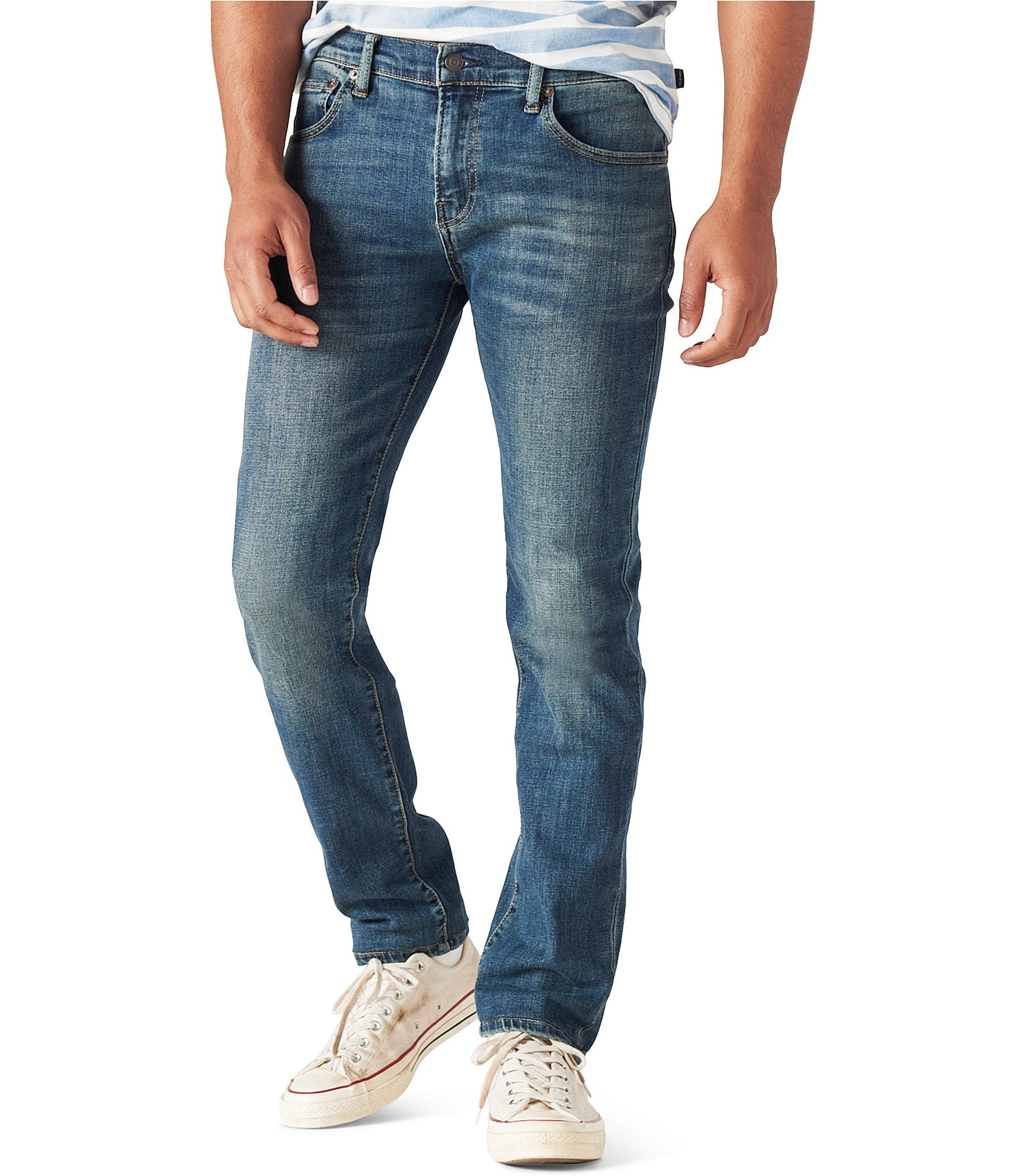 Lucky Brand 110 McArthur COOLMAX® Slim-Fit Straight Leg Jeans | Dillard's
