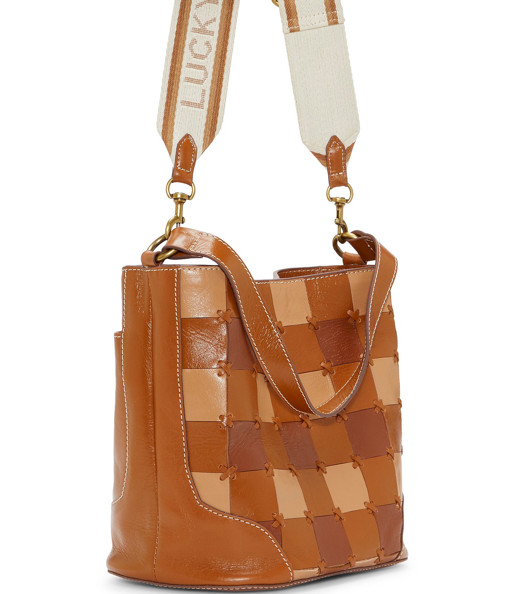 Lucky Brand Cali Checkered Bucket Bag