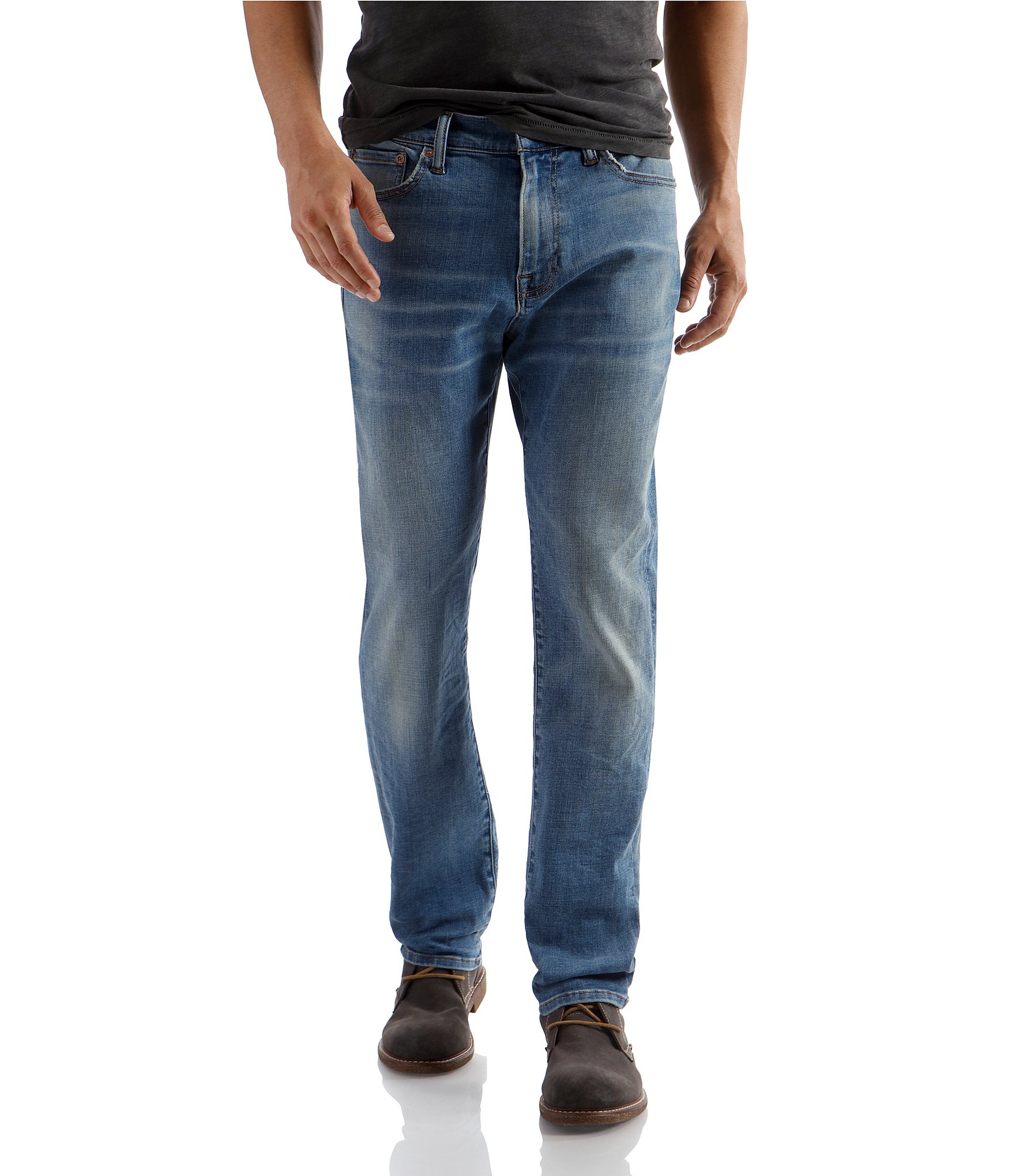 Lucky Brand Men's 410 Athletic Straight Fit Stretch Jeans, 51% OFF