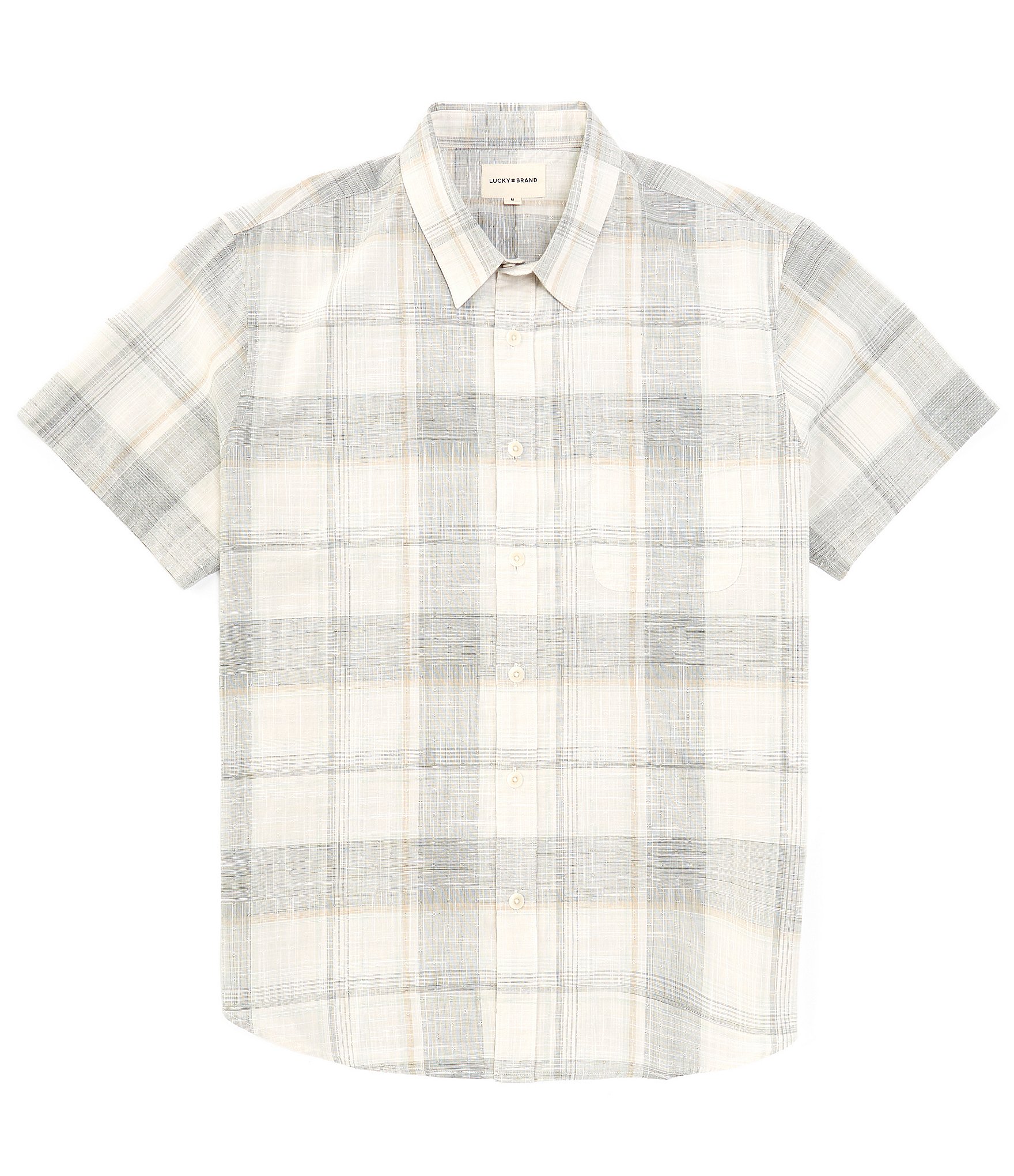 Lucky Brand Gabriel Short Sleeve Plaid Woven Shirt