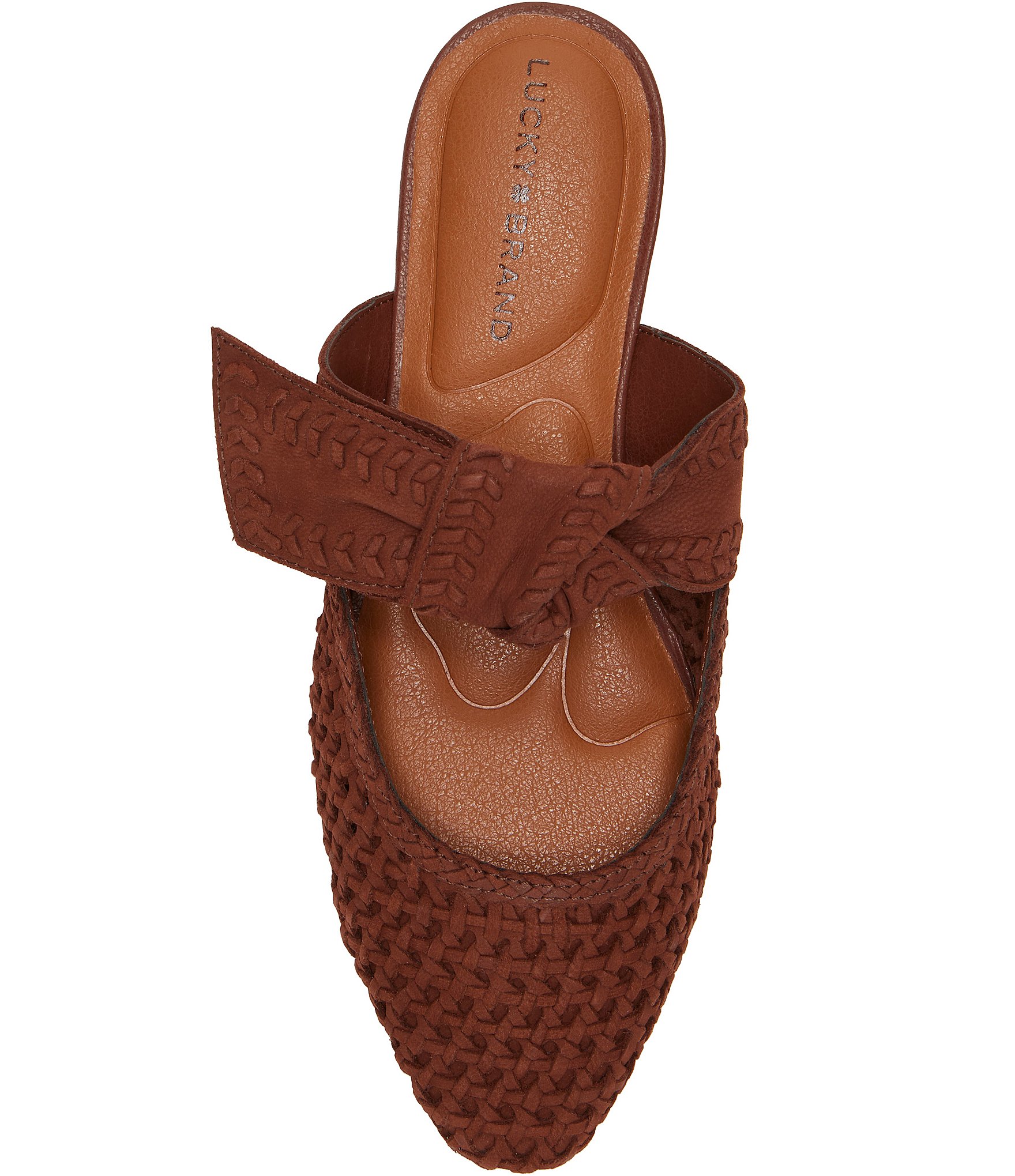 Lucky Brand Grenaldie Woven Leather Mules