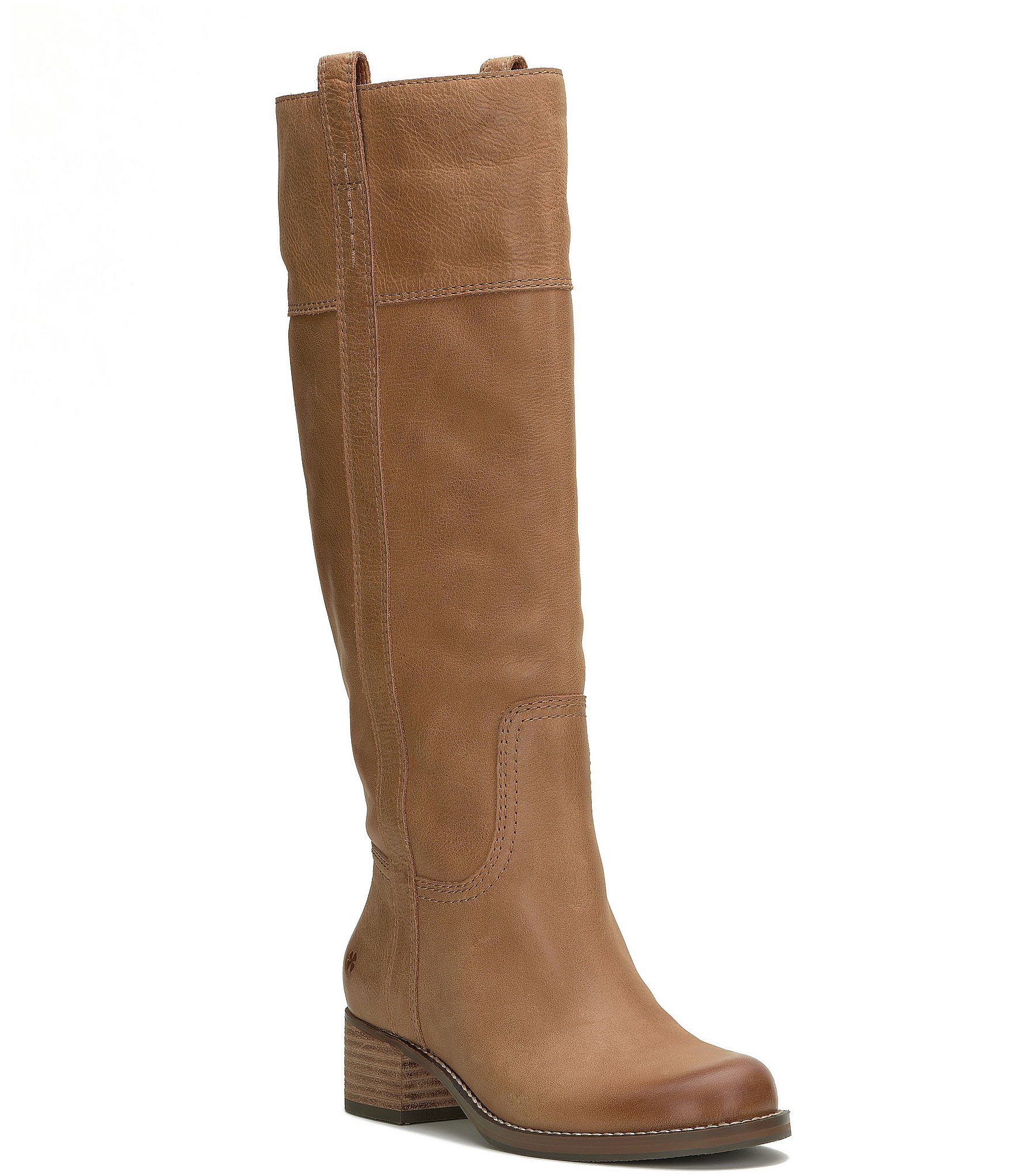 Lucky Brand Hybiscus Leather Tall Riding Boots | Dillard's