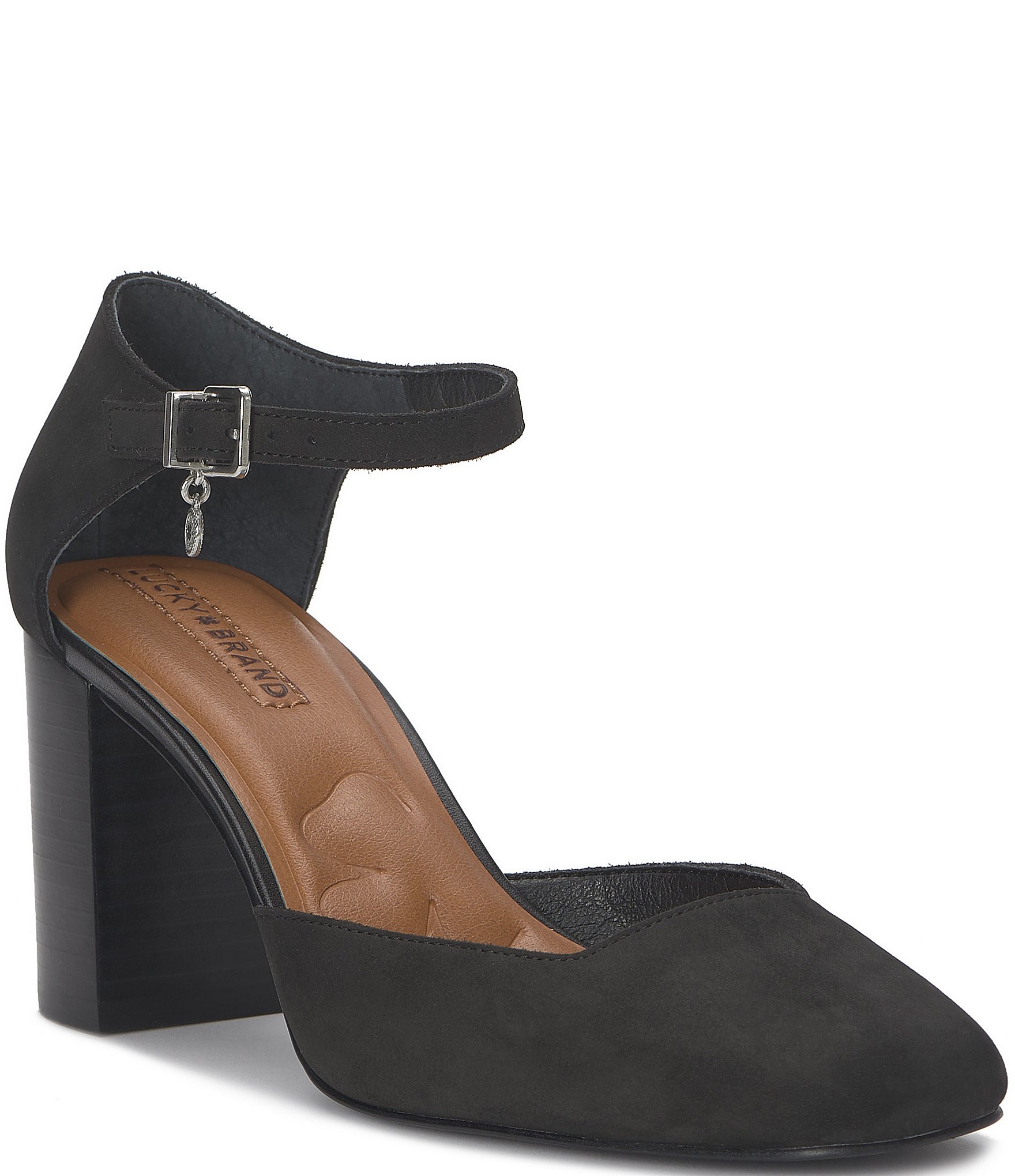 Lucky Brand Kanira Suede Ankle Strap Pumps