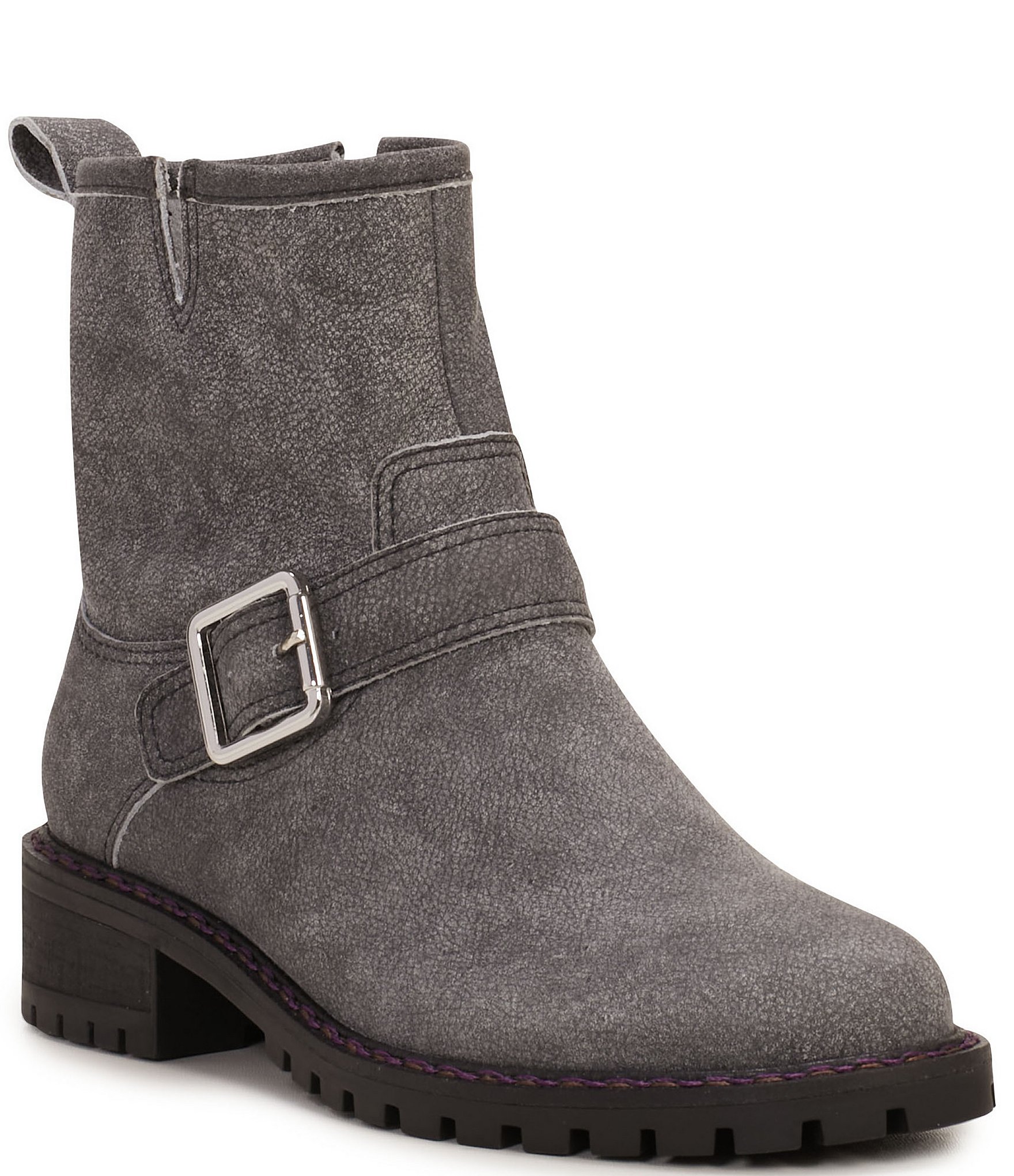 Lucky Brand Kenadie Brushed Leather Lug Sole Booties Dillard s