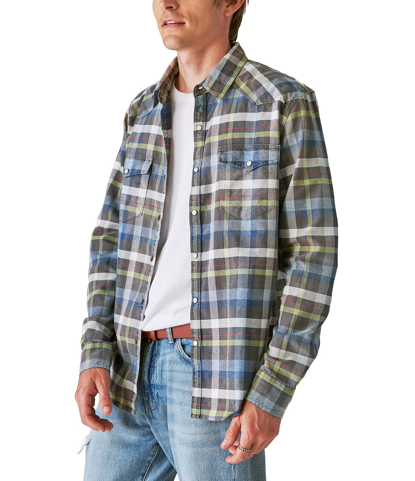 Lucky Brand Long Sleeve Plaid Shirt