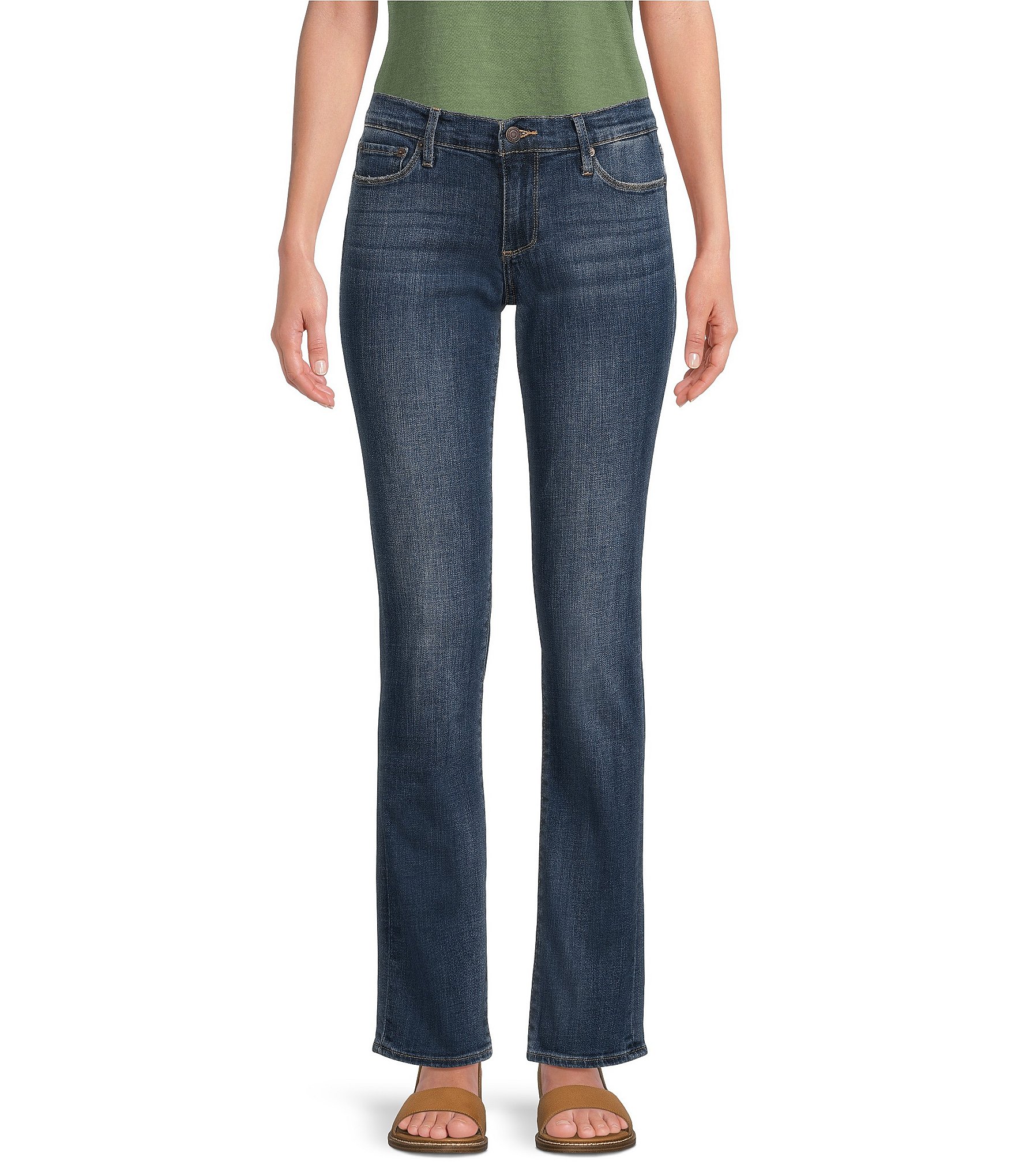 Lucky Brand Women's Dynamic Stretch Mid Rise Brooke Distressed Jeans  (Distressed, 0/25)