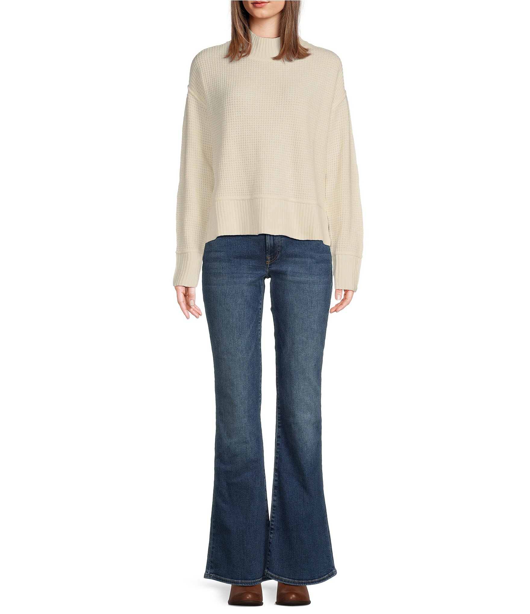 Lucky Brand Mock Neck Long Sleeve Pull-On Sweater