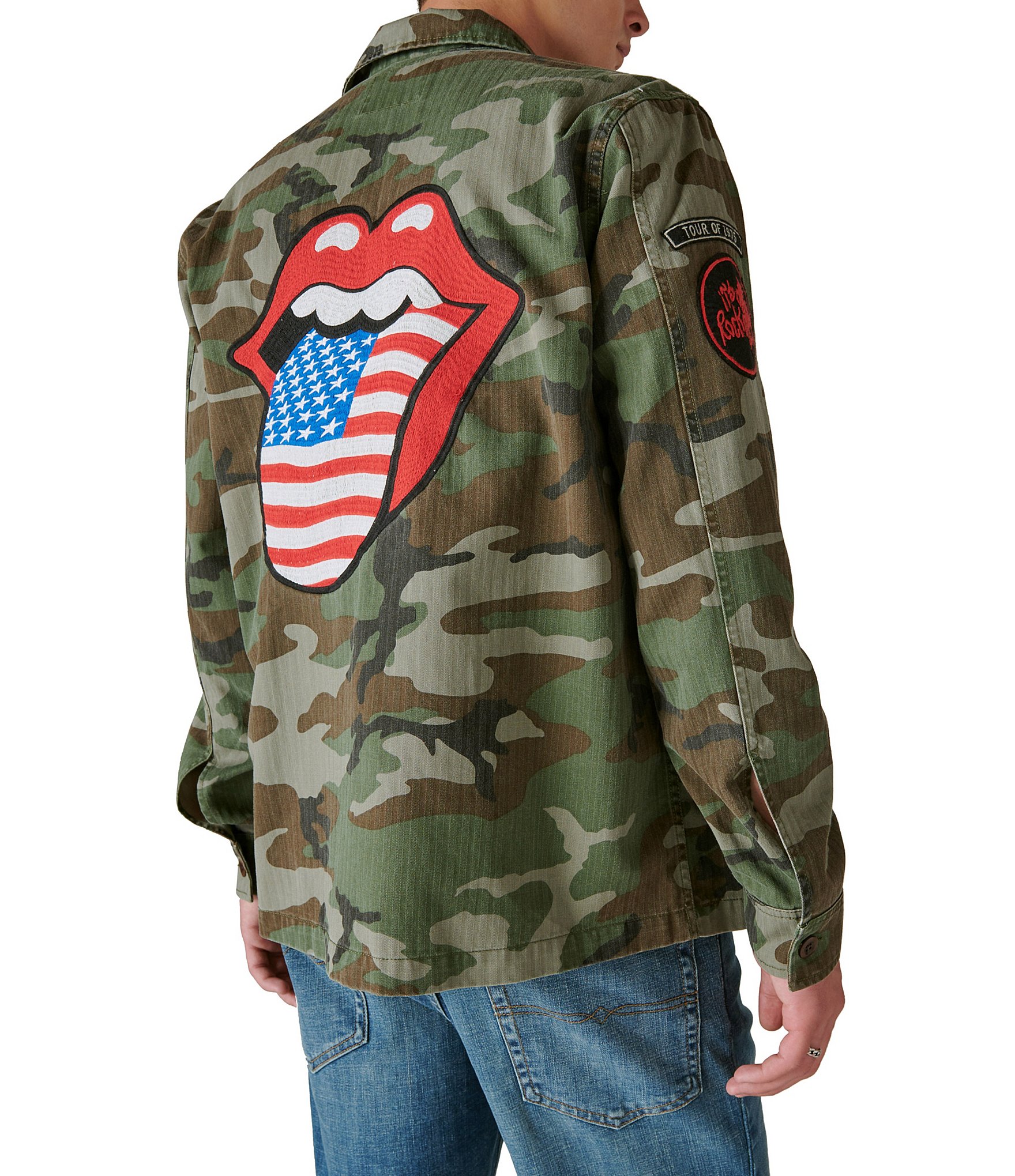 Lucky Brand Camouflage Blazer Jacket Button Down Sz - Depop
