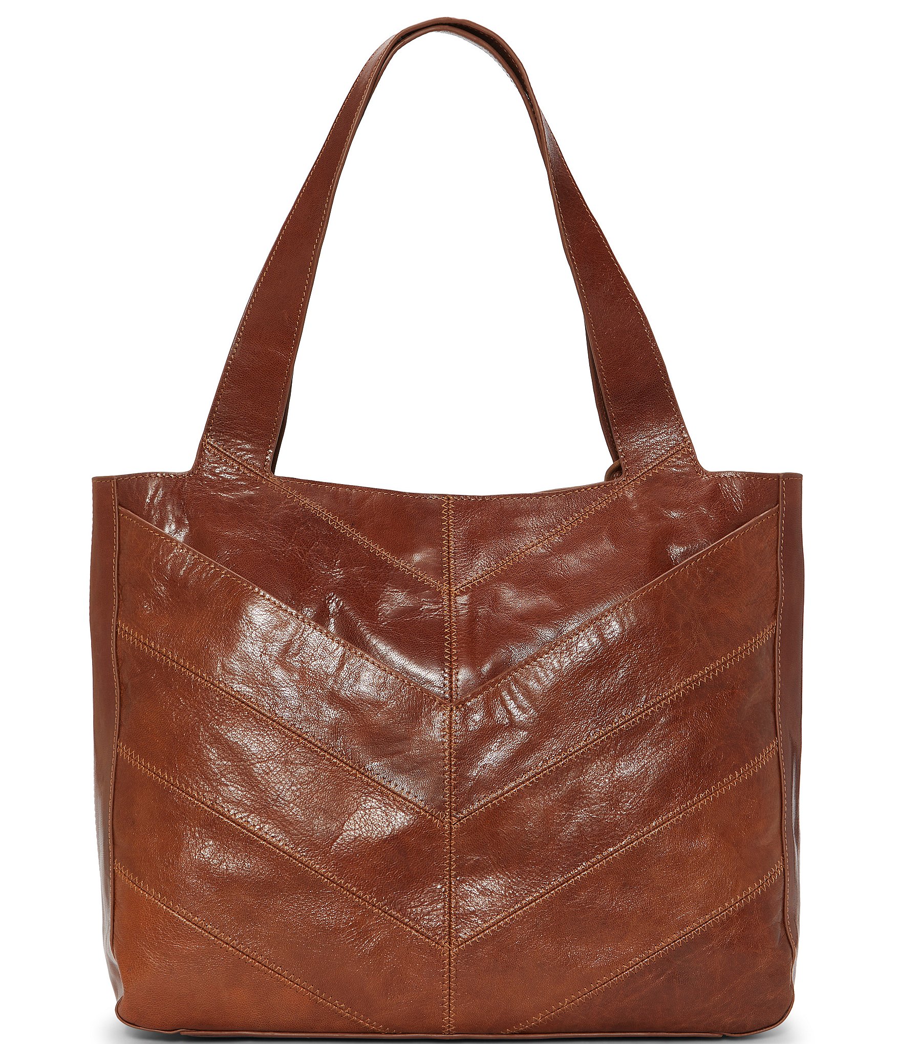 Lucky Brand Sash Chevron Leather Tote Bag