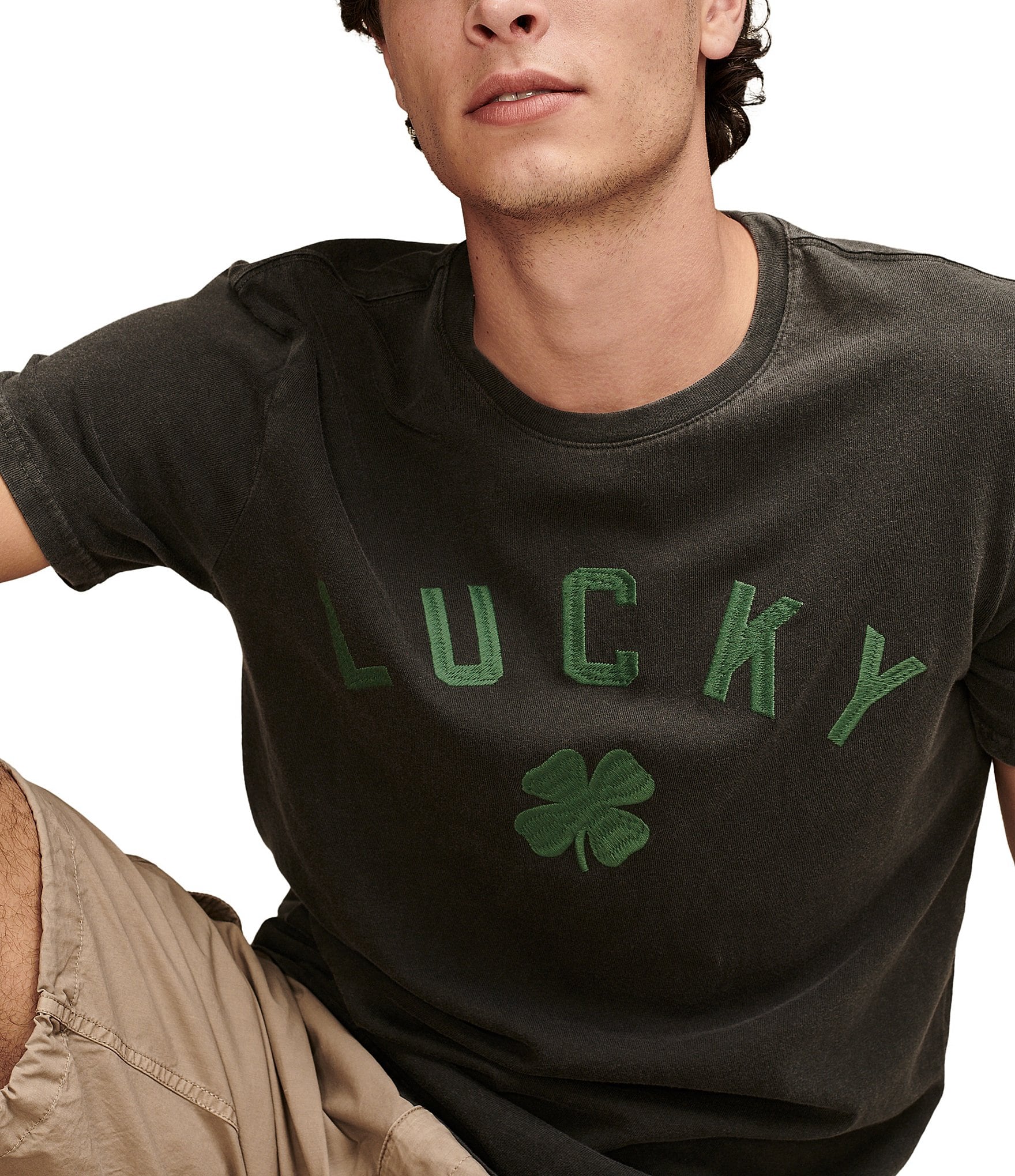 Lucky Brand Short Sleeve Clover T-Shirt