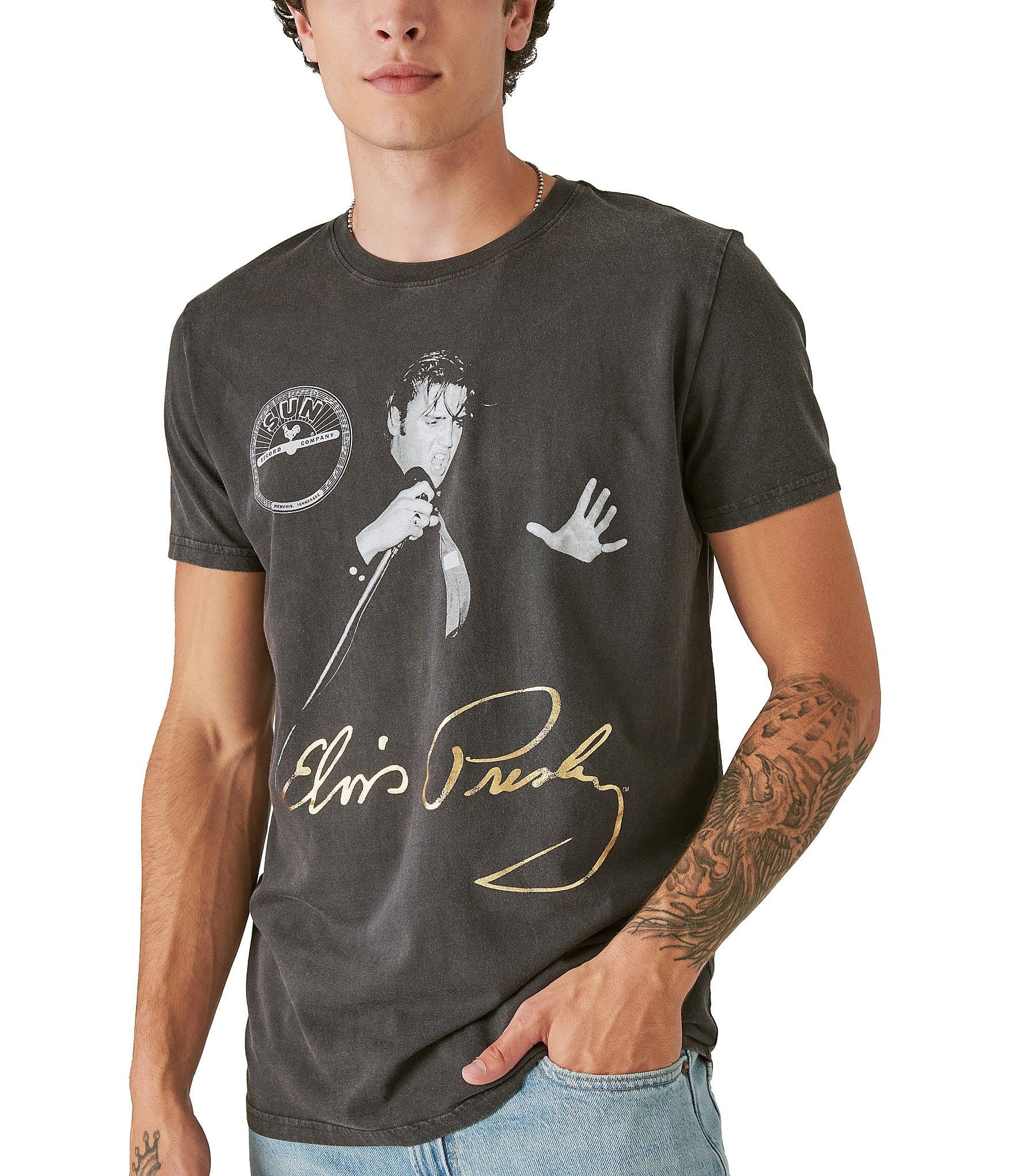 Lucky Brand Bear King Card Short Sleeve T-Shirt | Dillard's