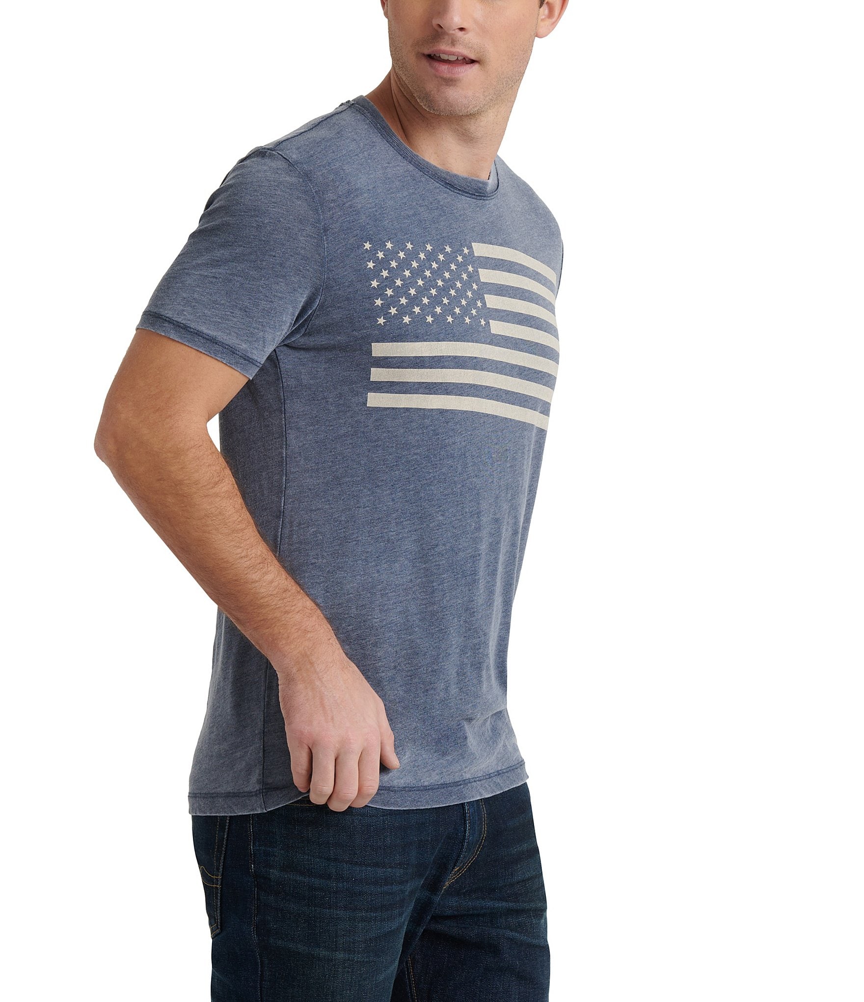 Lucky Brand Short Sleeve USA Flag T-Shirt