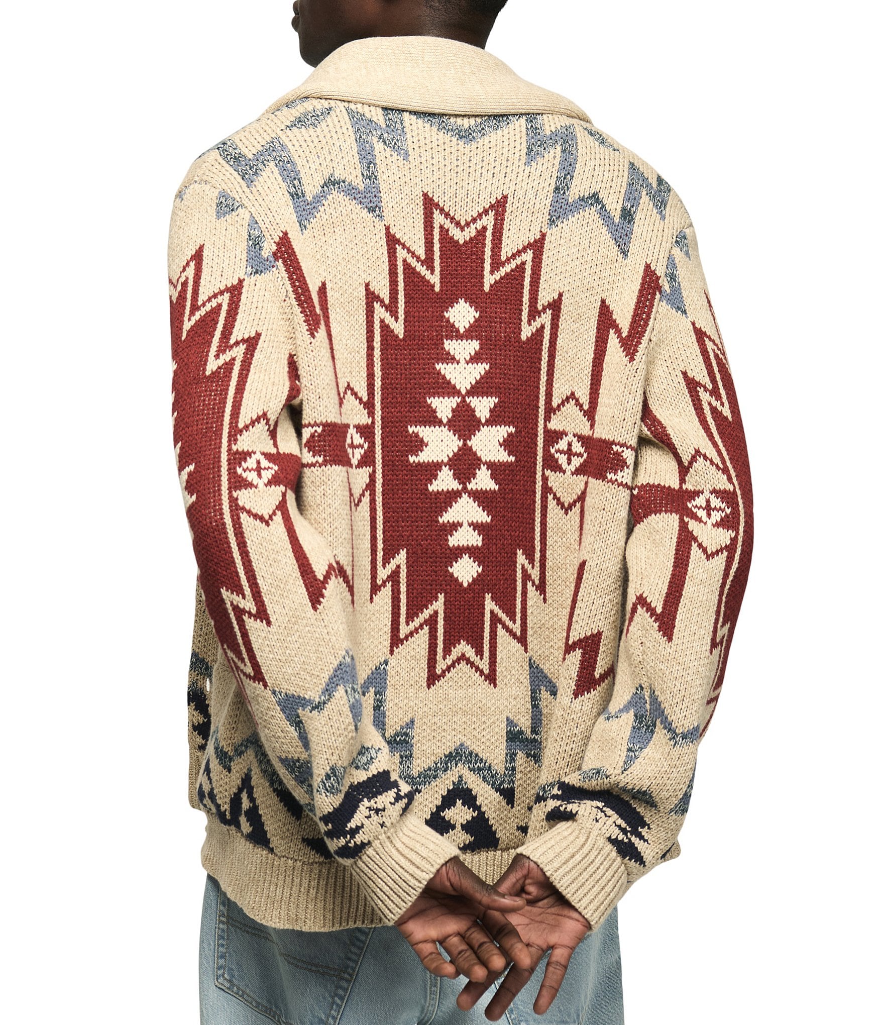 Lucky Brand Southwestern Shawl Collar Cardigan