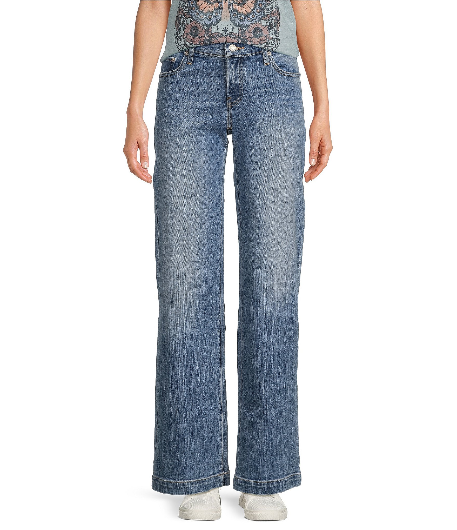 Lucky Brand Sweet Wide High Rise 5-Pocket Jeans | Dillard's