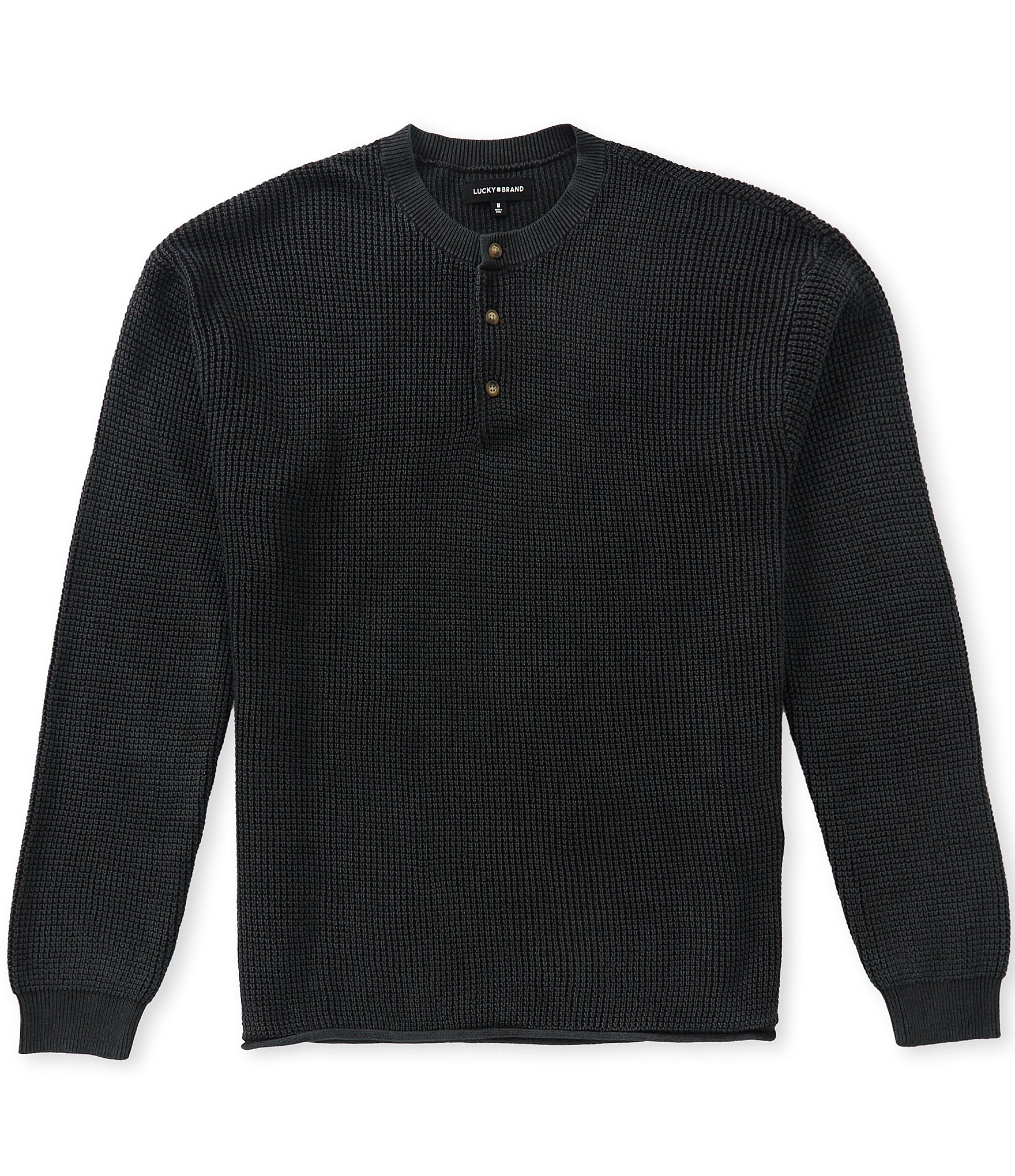 Lucky Brand Washed Ottoman Henley Sweater
