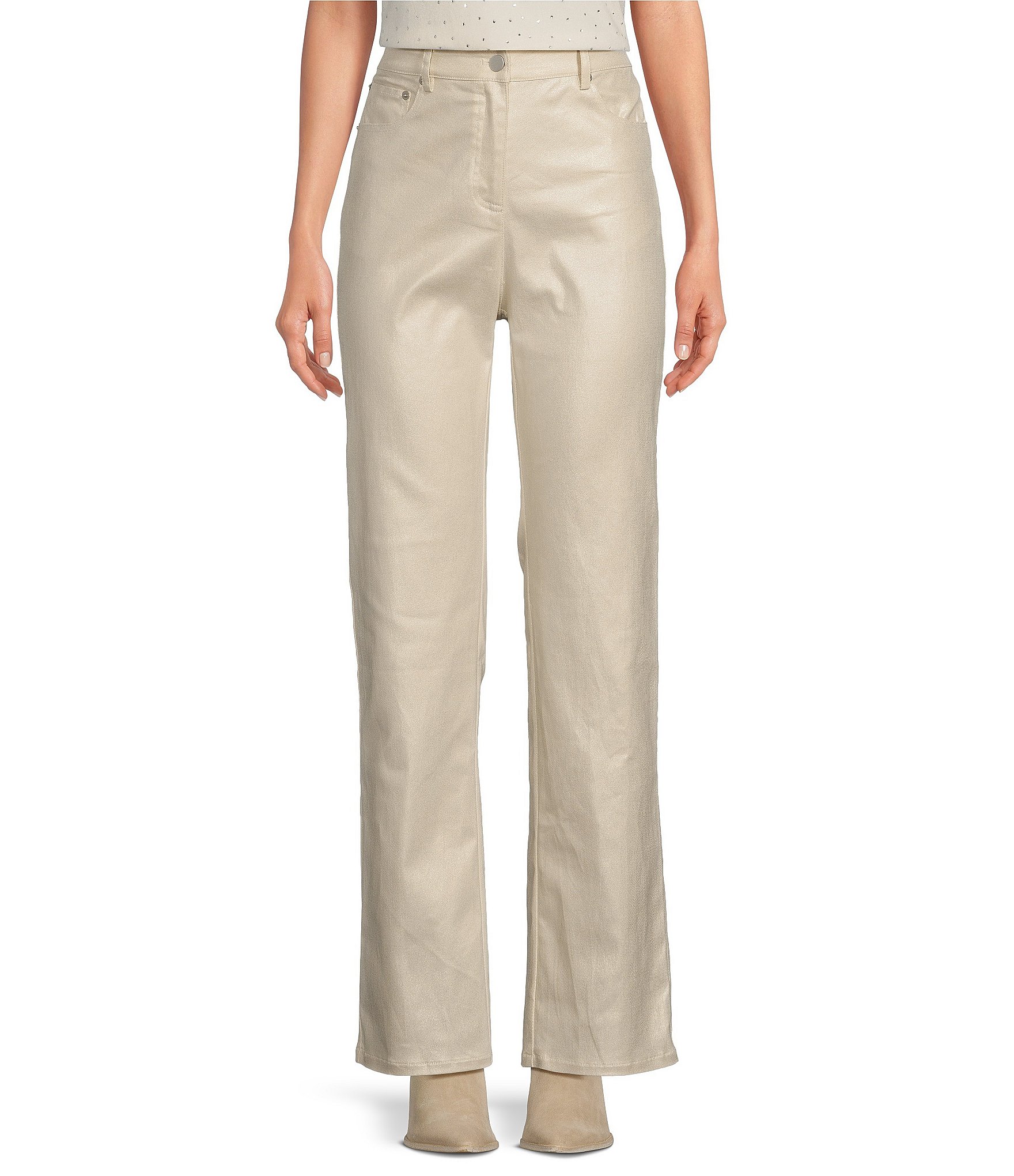 Lucy Paris Adler Metallic Straight Leg Pants